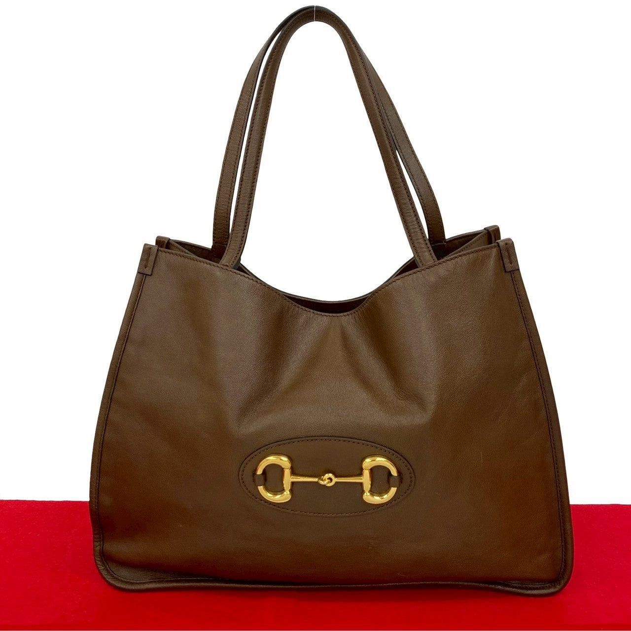 Gucci Gucci Tote Bag Brown Leather Size ONE SIZE - 1 Thumbnail