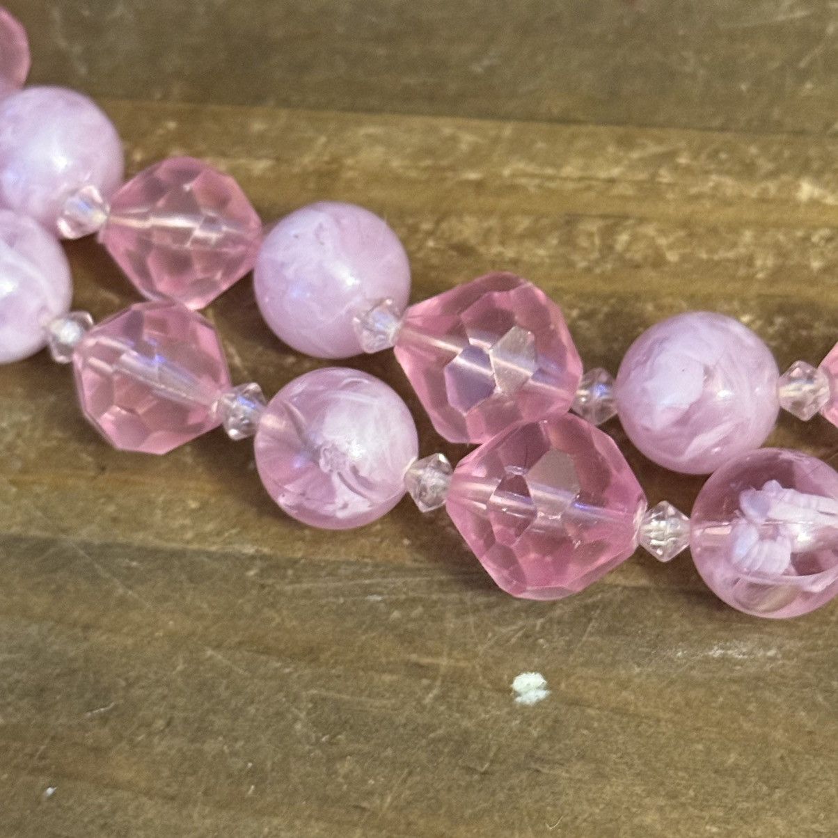 Vintage Vintage Germany doubled layered pink bead necklace Size ONE SIZE - 3 Thumbnail