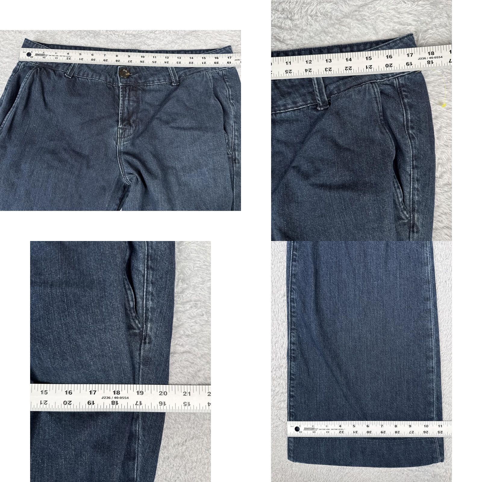 J Brand J Brand Jeans Womens 34x34 Dark Blue Obsidian Wash Mid Rise Relaxed Wide-Leg Denim 100% Cotton Mens? No, Womens Size 24" / US 00 / IT 34 - 9 Thumbnail