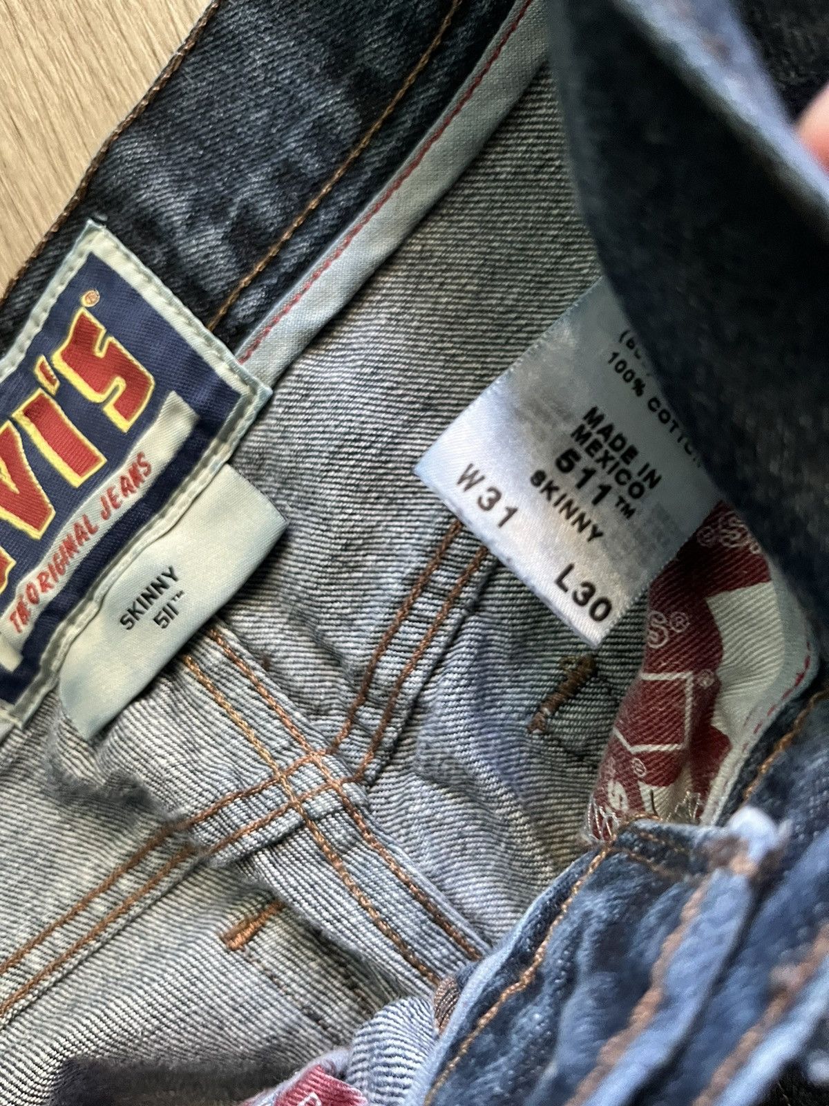 Levi's × Vintage vintage levis skinny jeans Size 31" - 6 Thumbnail