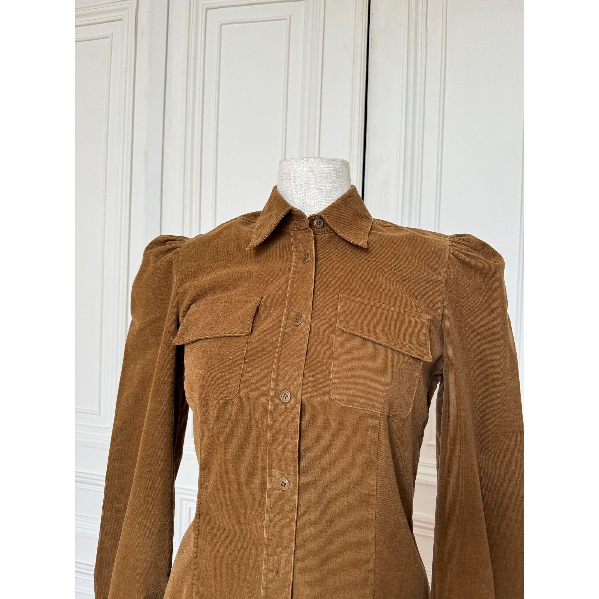 Miu Miu Brown Corduroy Overshirt Size S / US 4 / IT 40 - 3 Thumbnail