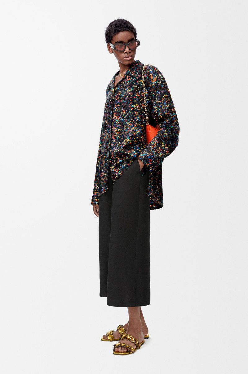 Loewe o1in1g0426 Pyjama Shirt in Silk in Multicolor Size S / US 4 / IT 40 - 2 Thumbnail