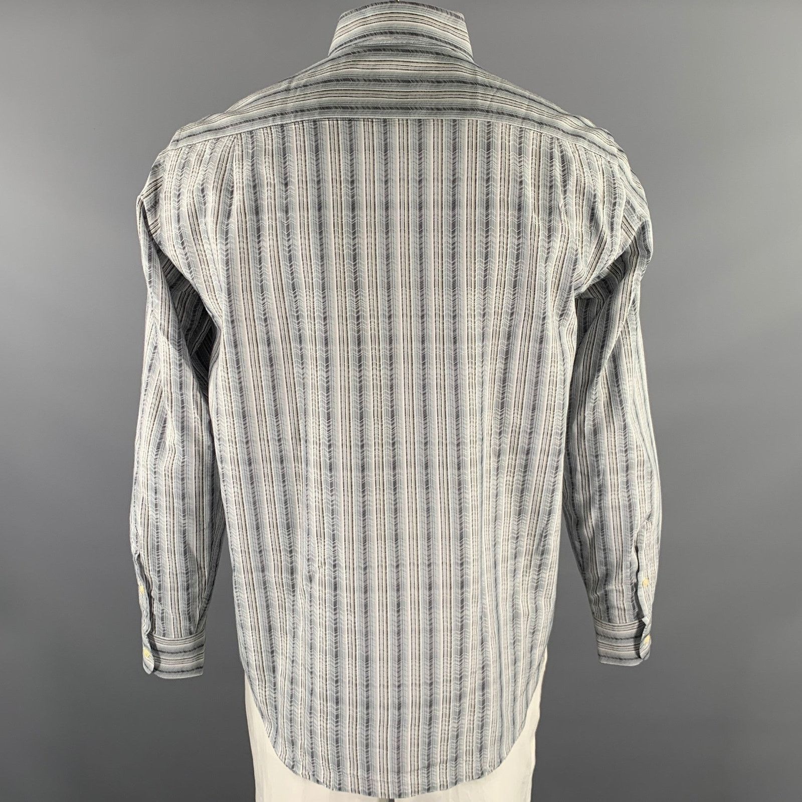 Missoni MISSONI Grey Multi-Color Zig Zag Stripe Long Sleeve Shirt Size US L / EU 52-54 / 3 - 4 Thumbnail