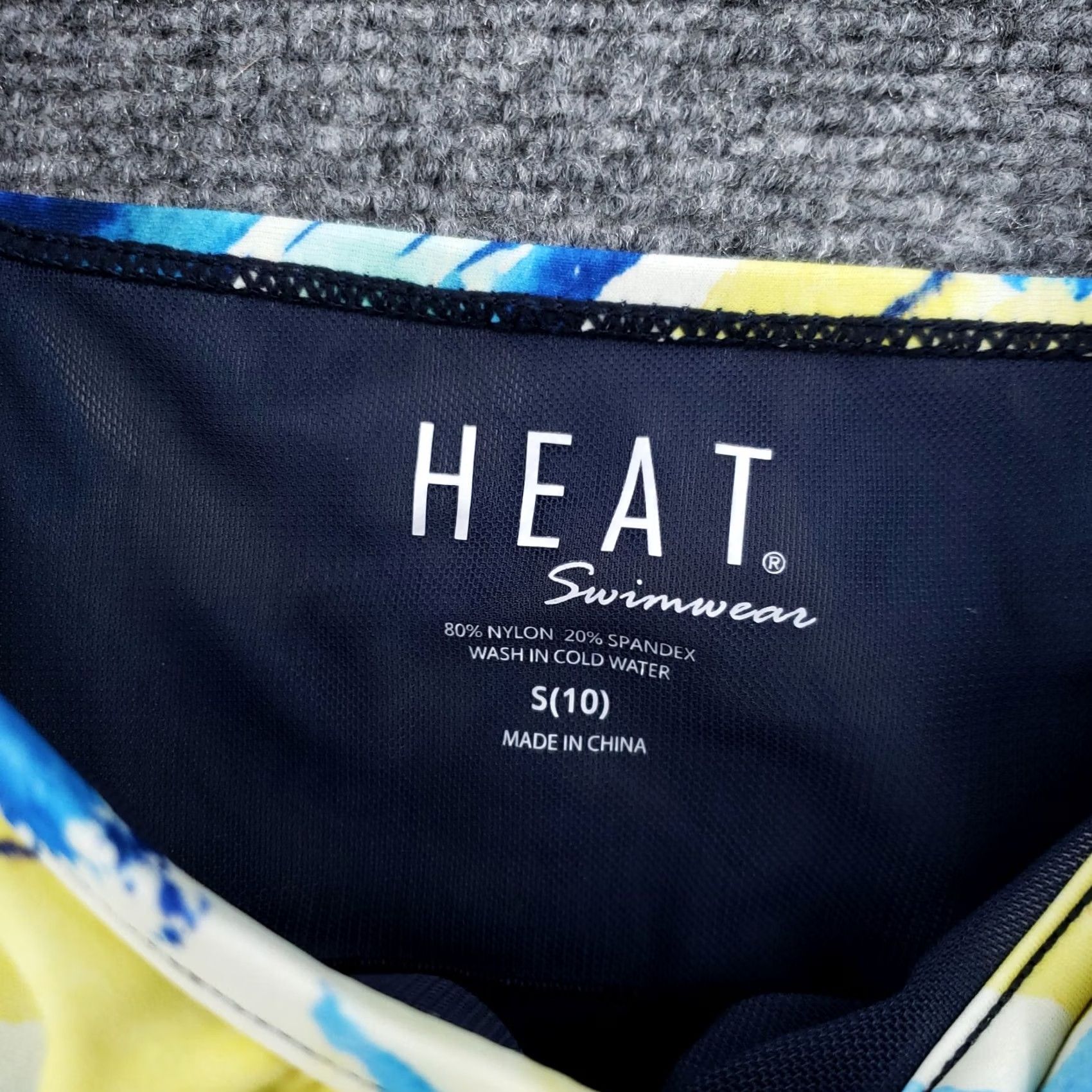 Vintage Heat Tankini Womens S Small Blue Shirred Neck Blouson Swim Top Breezy Size S / US 4 / IT 40 - 5 Thumbnail