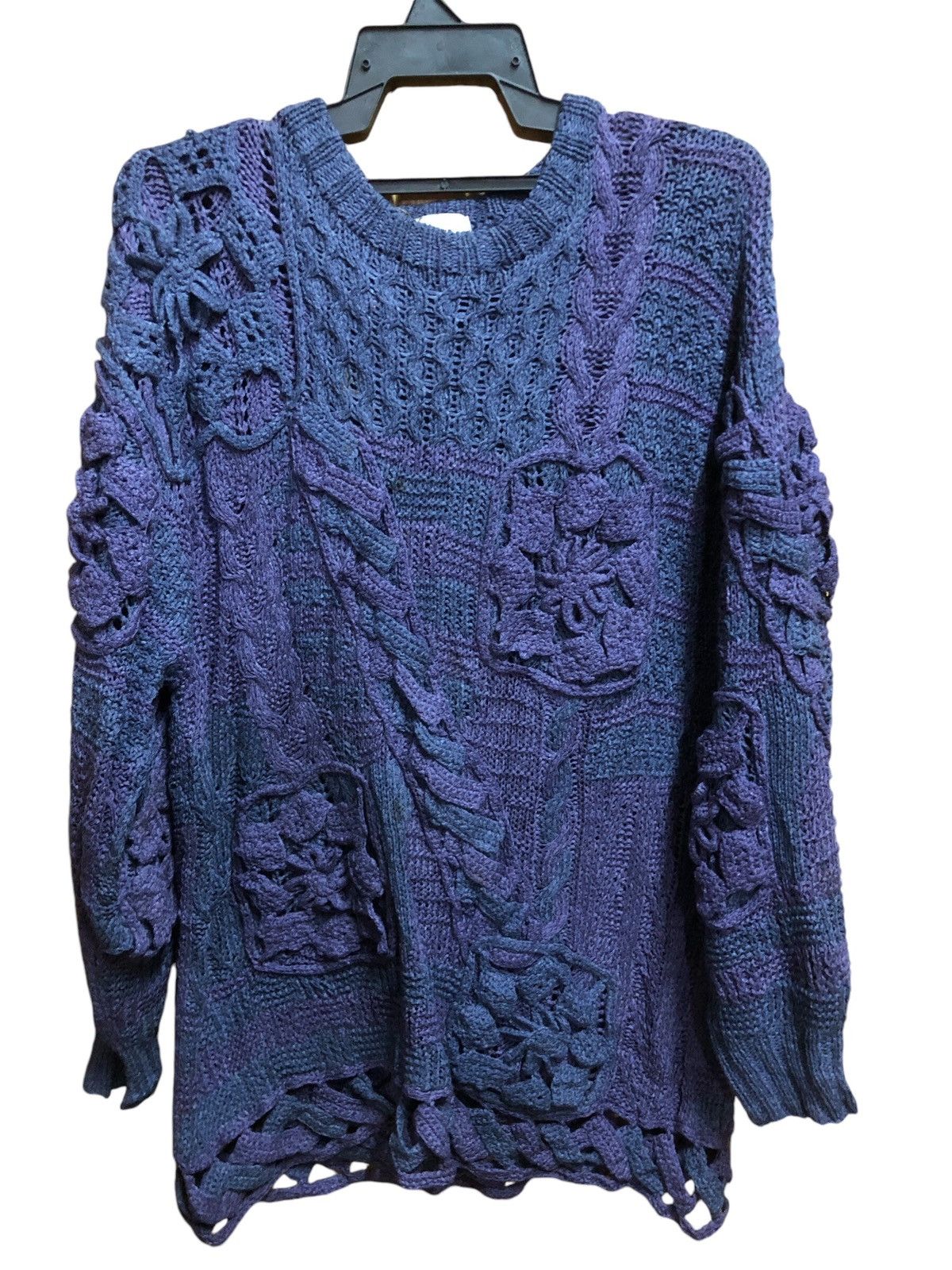 Japanese Brand EDolce Cable Knit Pullover Size US L / EU 52-54 / 3 - 1 Thumbnail