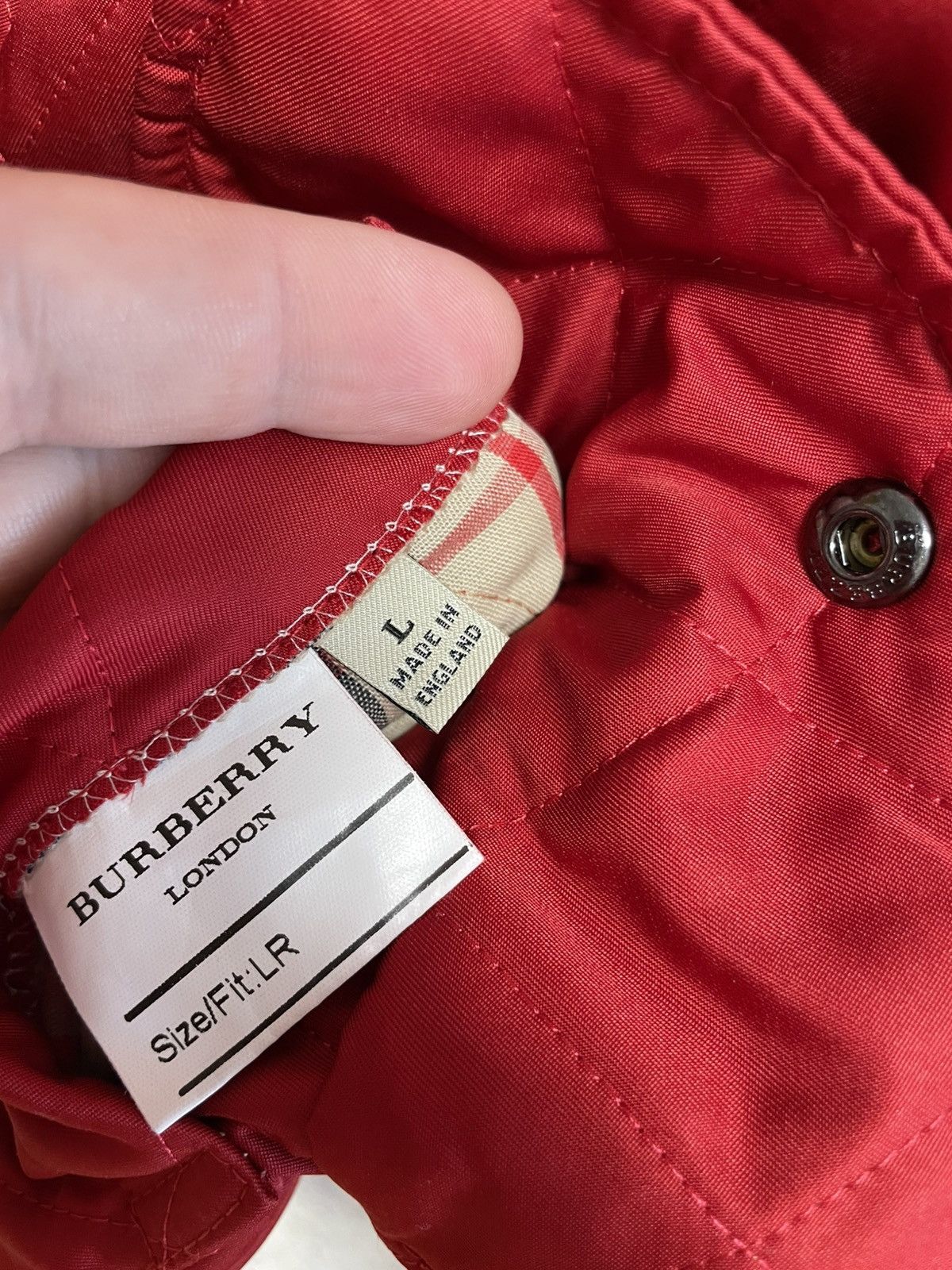 Burberry Burberry London Quilted Women’s Red Jacket - Size L Size L / US 10 / IT 46 - 6 Thumbnail