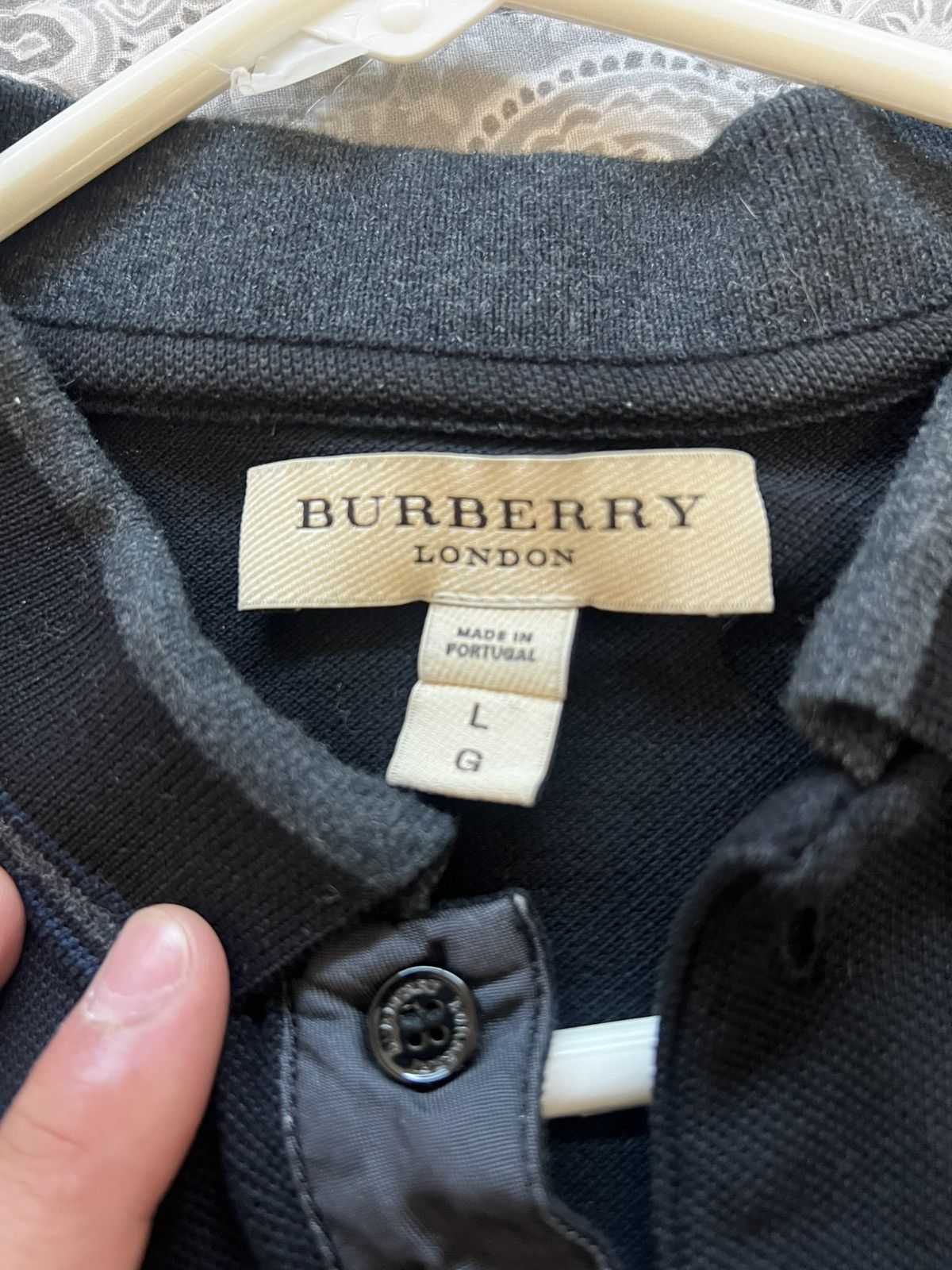 Burberry Burberry London Polo Shirt - Black - Size L Size US L / EU 52-54 / 3 - 3 Thumbnail