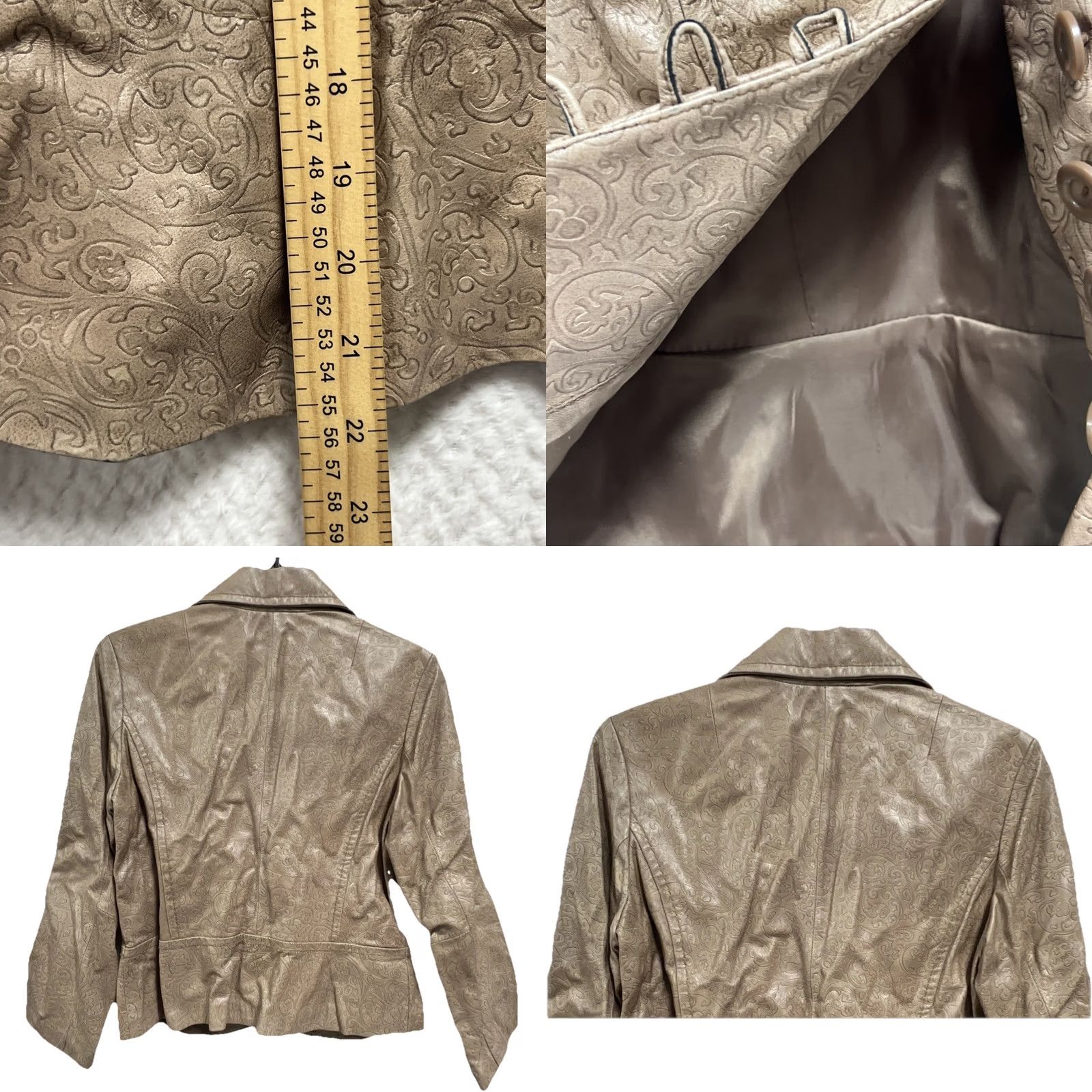Vintage VINTAGE Y2K Red O Genuine Leather Moto Jacket Women’s Brown Zip Coat Size M / US 6-8 / IT 42-44 - 9 Thumbnail