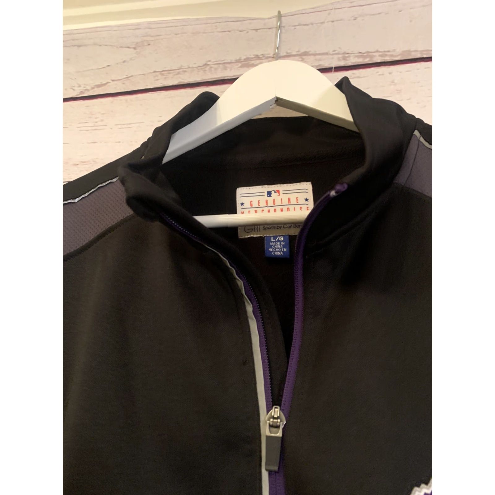 G-III Mens G-iii Sports by Carl Banks MLB Colorado Rockies Black Jacket 1/2 Zip Size L Size US L / EU 52-54 / 3 - 5 Thumbnail