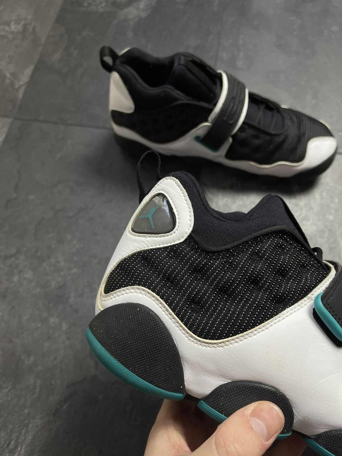 Streetwear Air Jordan Black Cat Retro Black Turbo Green White Size US 8.5 / EU 41-42 - 2 Thumbnail