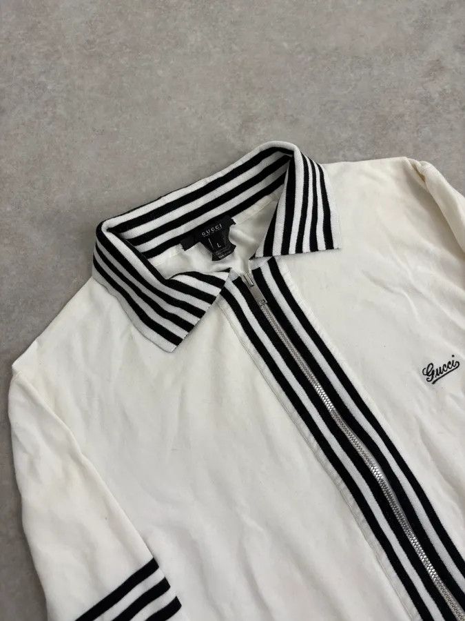Gucci 2000s Gucci Black & White Signature Cardigan Zip-up Sweater Size US S / EU 44-46 / 1 - 5 Thumbnail