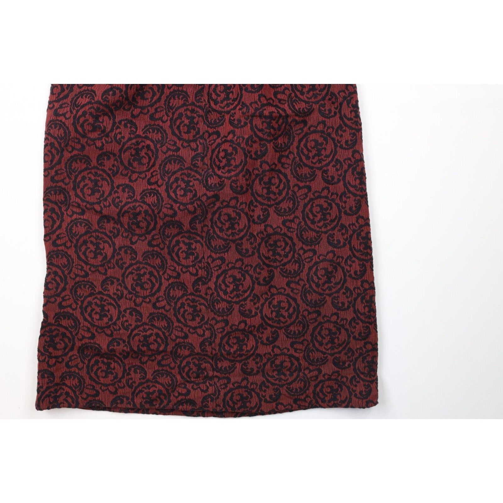 Vintage Vintage 50s 60s Rockabilly Goth Jacquard Paisley Skirt Size 28" / US 6 / IT 42 - 4 Thumbnail