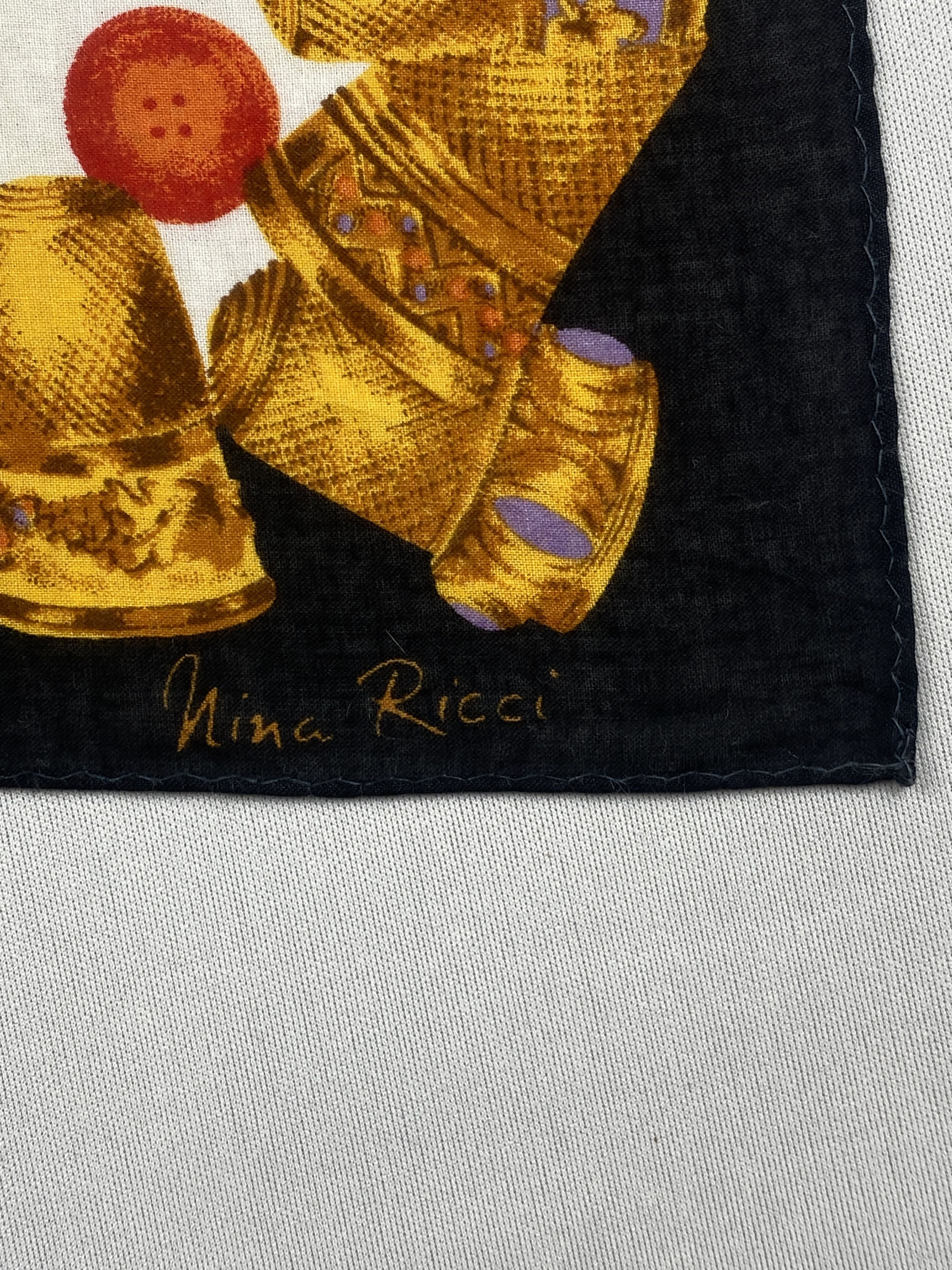 Other Vintage Nina Ricci Handkerchief Pocket Square Bandana Size ONE SIZE - 6 Thumbnail
