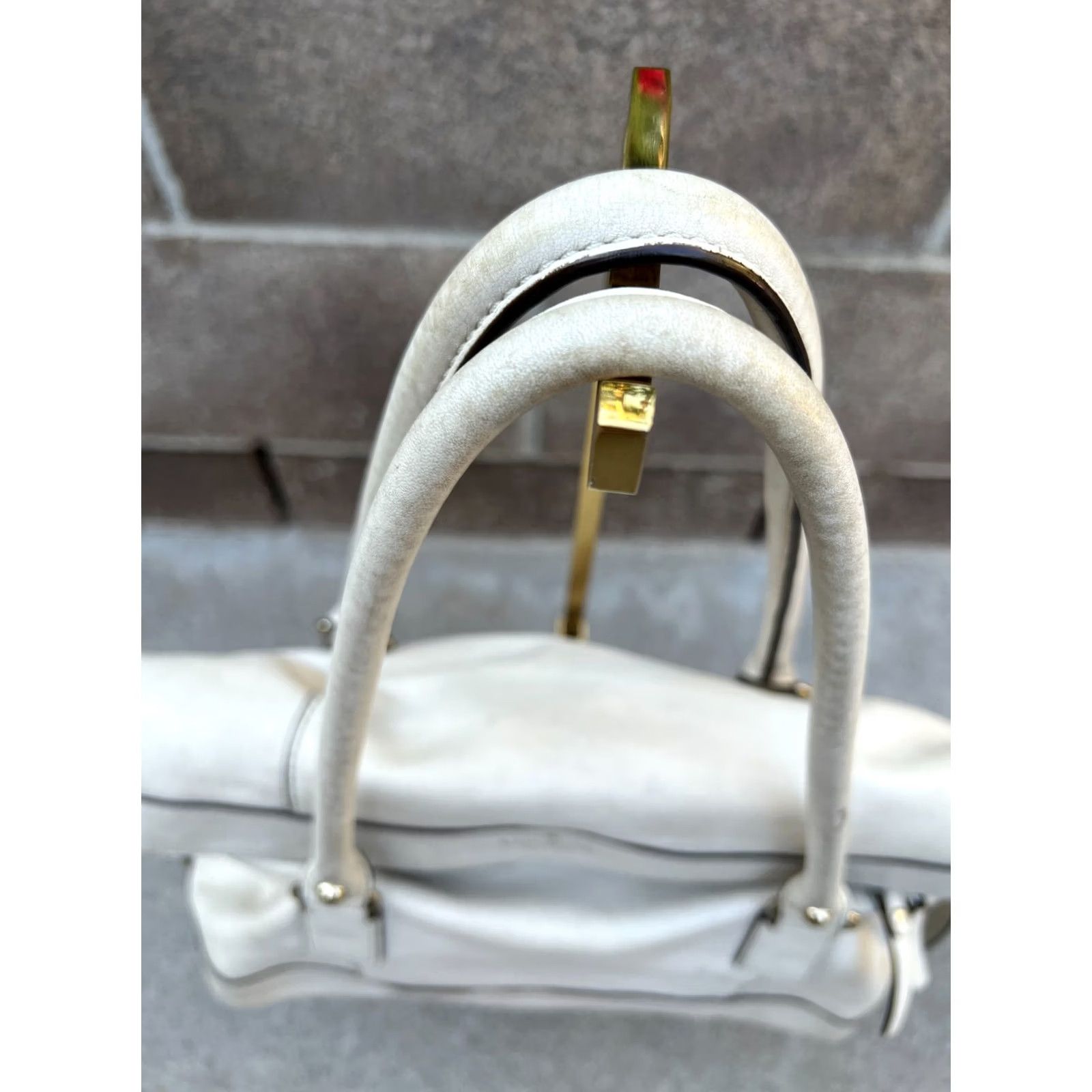 Vintage kate spade new york Fremont Place Crossbody Purse Satchel Hand Bag Beige Leather Ladies Medium Be Size ONE SIZE - 7 Thumbnail