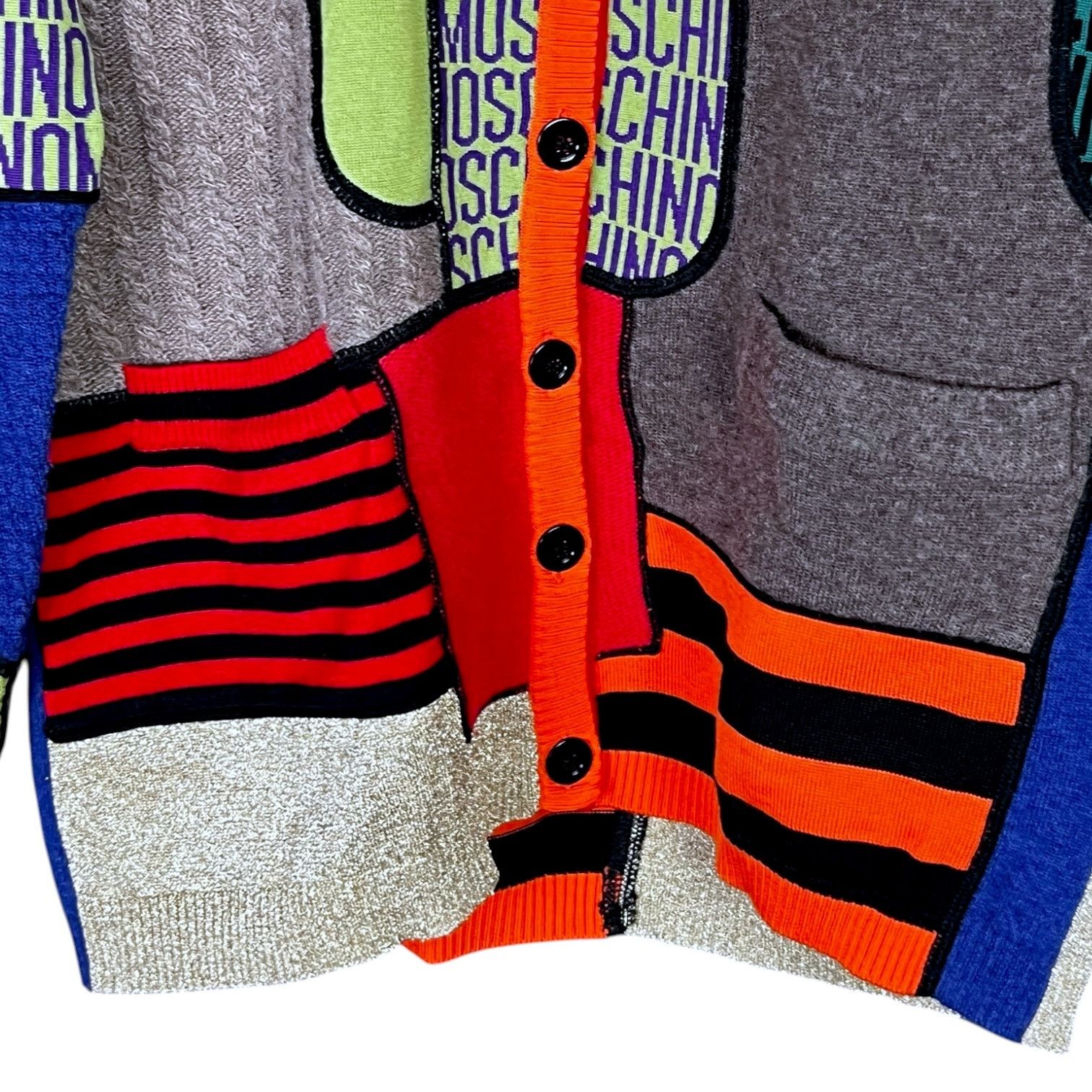 Moschino Moschino Couture Jeremy Scott US 6 Patchwork Wool Cardigan Size US L / EU 52-54 / 3 - 12 Thumbnail