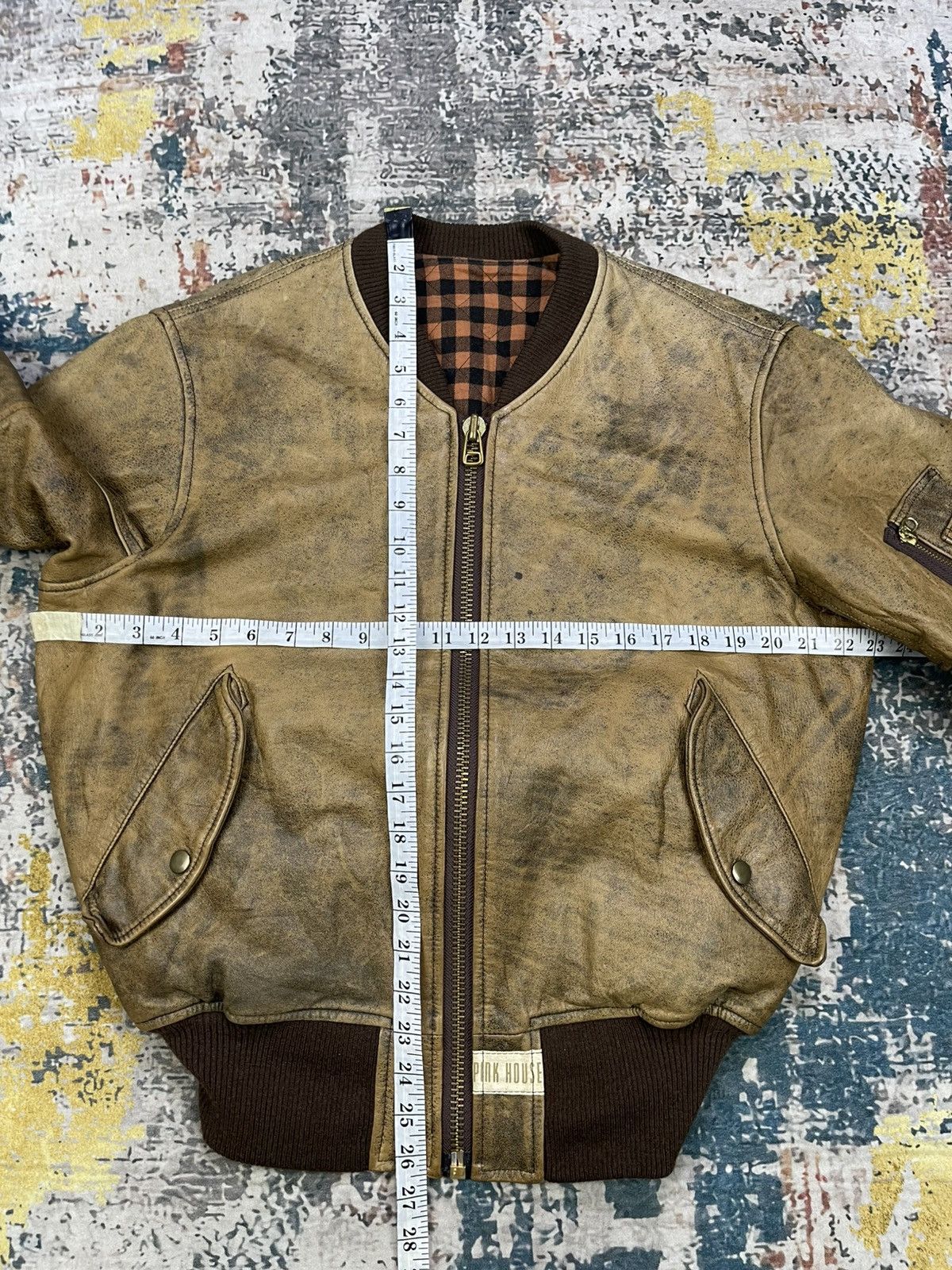 Genuine Leather Vtg Pink House Cowhide Leather Bomber Jacket Size US M / EU 48-50 / 2 - 9 Thumbnail