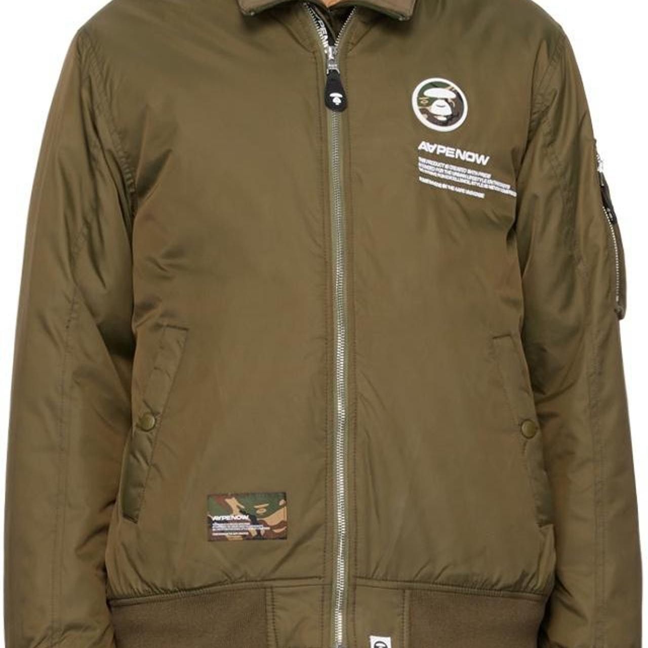 Aape AAPE By A Bathing Ape Olive Green Bomber Flight Jacket Size US L / EU 52-54 / 3 - 8 Thumbnail