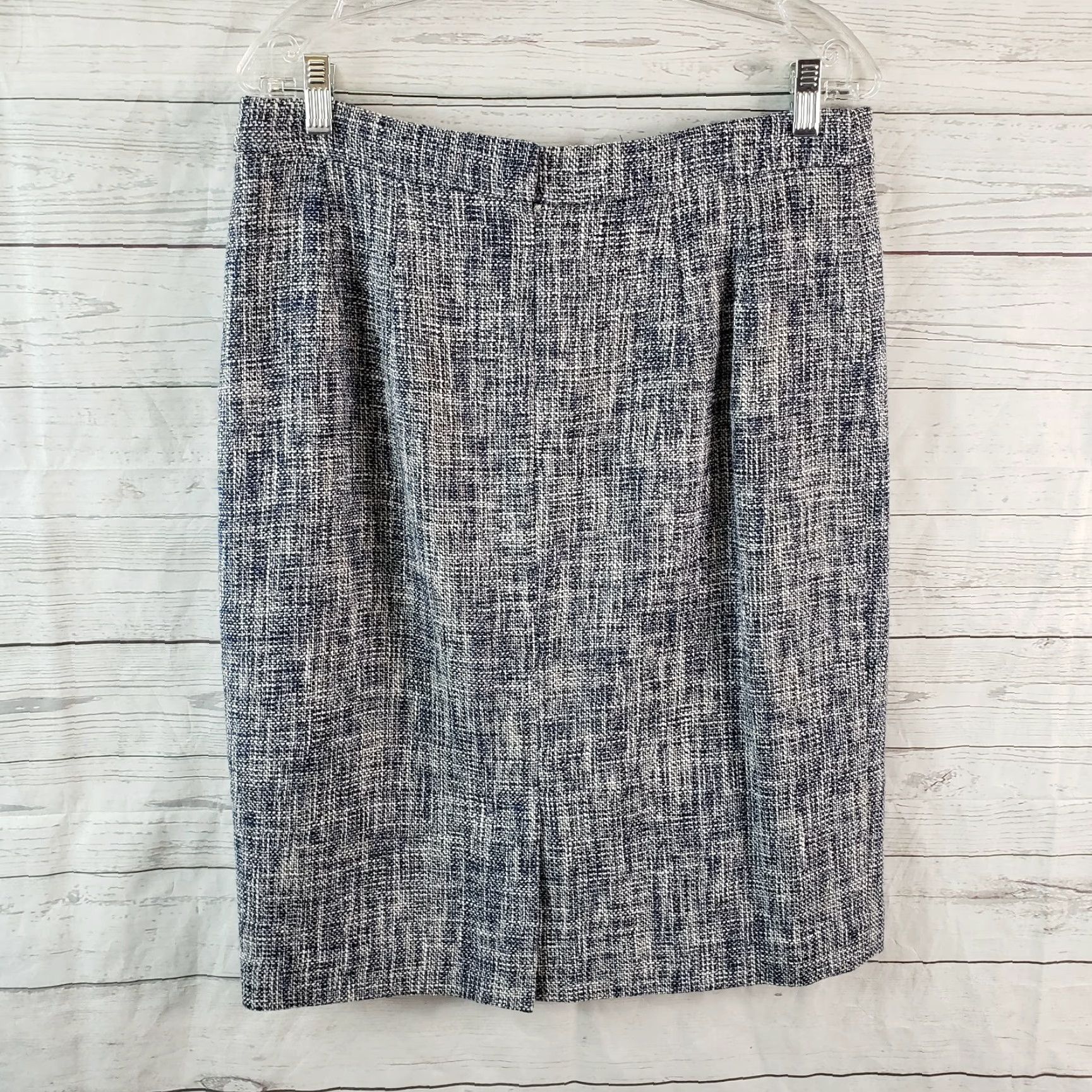 Pendleton VINTAGE Pendleton Womens Pencil Skirt Sz 12 Blue White Cotton Blend Knee Length Zip Womens Size 34" / US 12 / IT 48 - 2 Thumbnail