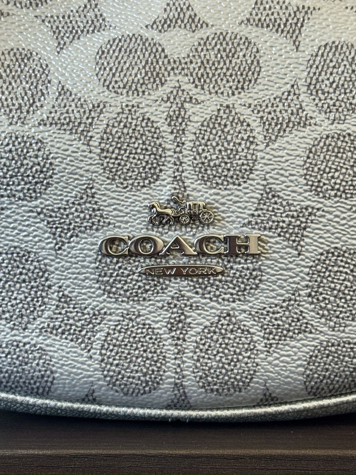 Coach NWT Coach Aria Shoulder Bag - Metallic Silver Size ONE SIZE - 3 Thumbnail