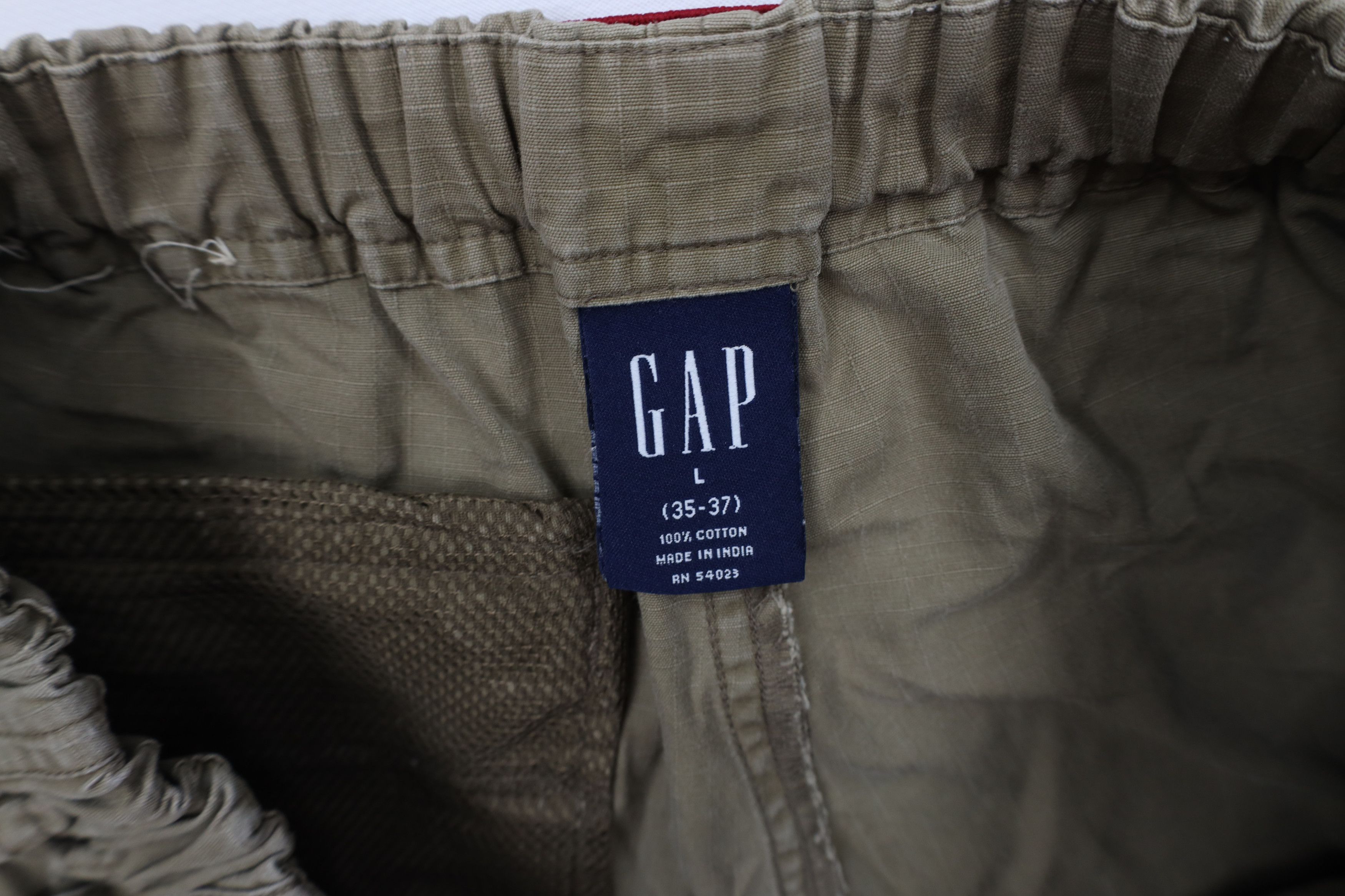 Gap Vintage Y2K 2000 Gap Belted Ripstop Cargo Shorts Green Brown Size US 34 / EU 50 - 7 Thumbnail