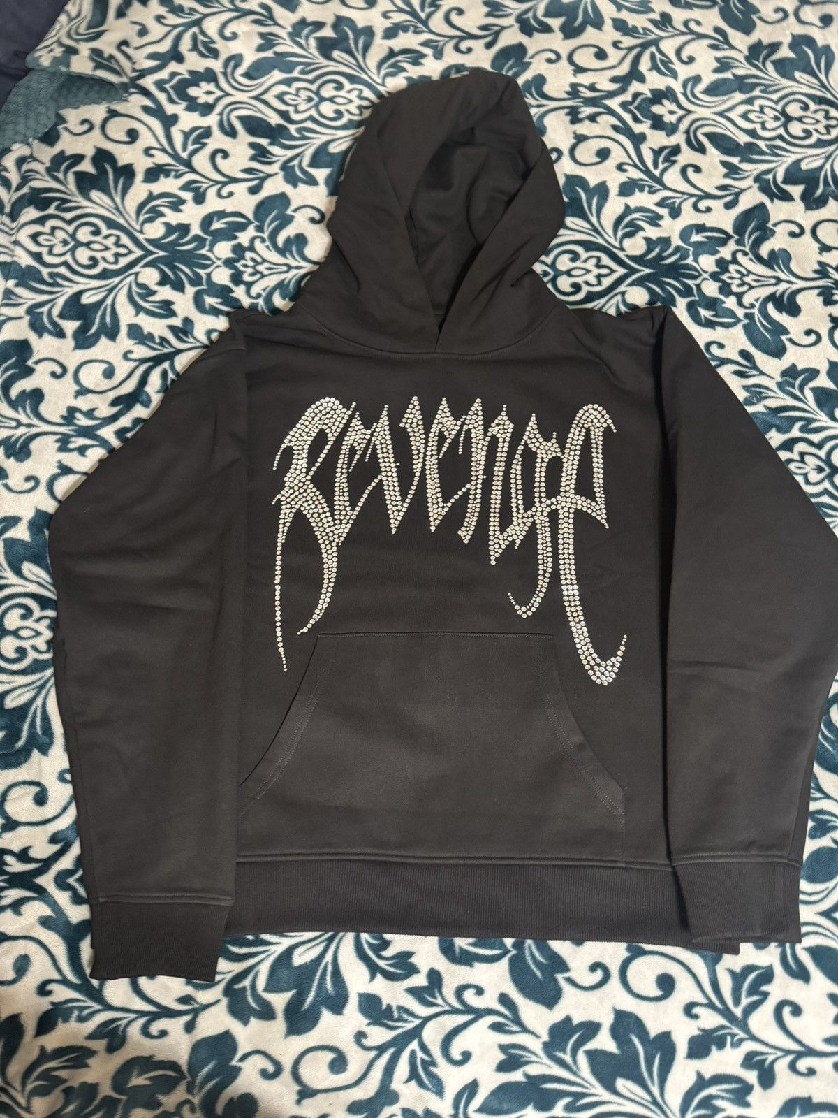 Revenge NEW Revenge XXXTentacion Bejeweled Heartbreak Hoodie Clear