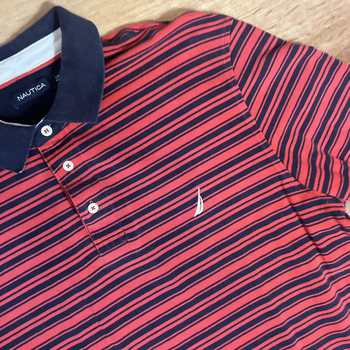 Nautica Vintage 90s Nautica Striped Polo shirt L Size US L / EU 52-54 / 3 - 3 Thumbnail