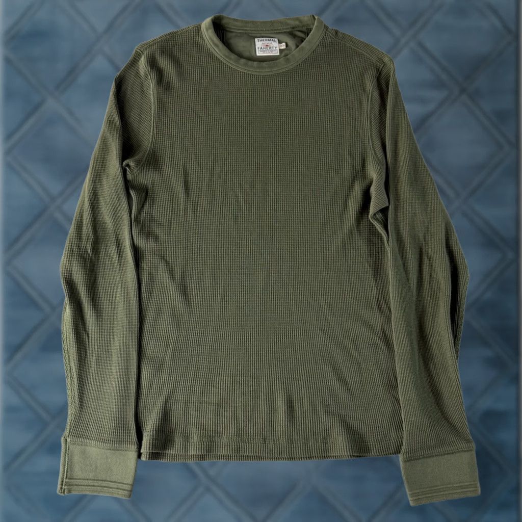 Faherty Faherty Thermal Long Sleeve Shirt Green Adult Medium Mens Size US M / EU 48-50 / 2 - 1 Thumbnail