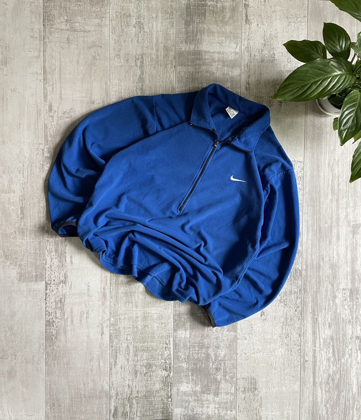 Nike × Vintage Vintage Nike Fleece Sweatshirt 1/4 Zip 90’s Crewneck Y2K Size US L / EU 52-54 / 3 - 1 Thumbnail
