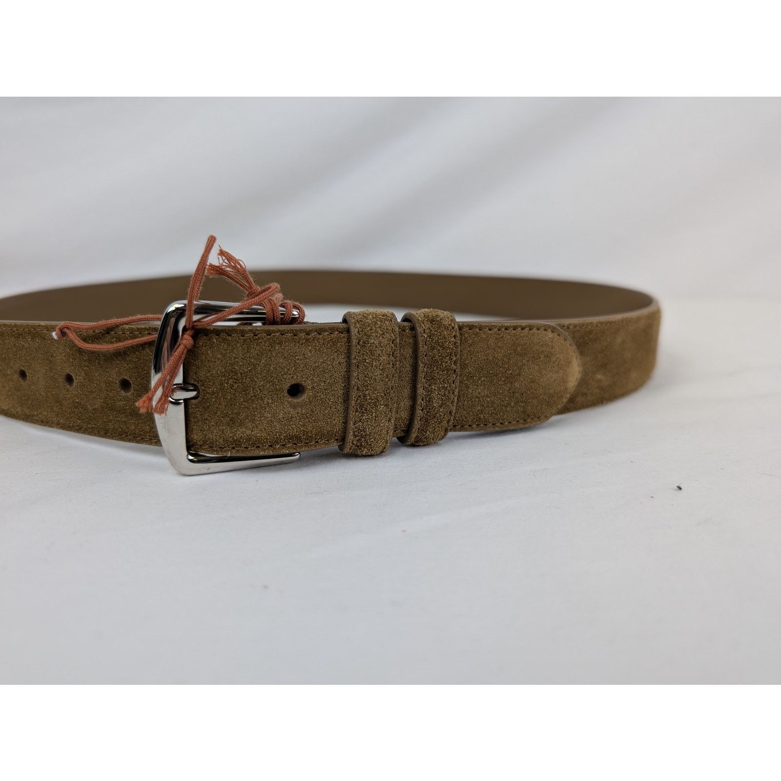 Loro Piana o1rshd1 Size: 105 / Men's 100% Suede Calf Split Belt Brown Size 42 - 14 Thumbnail