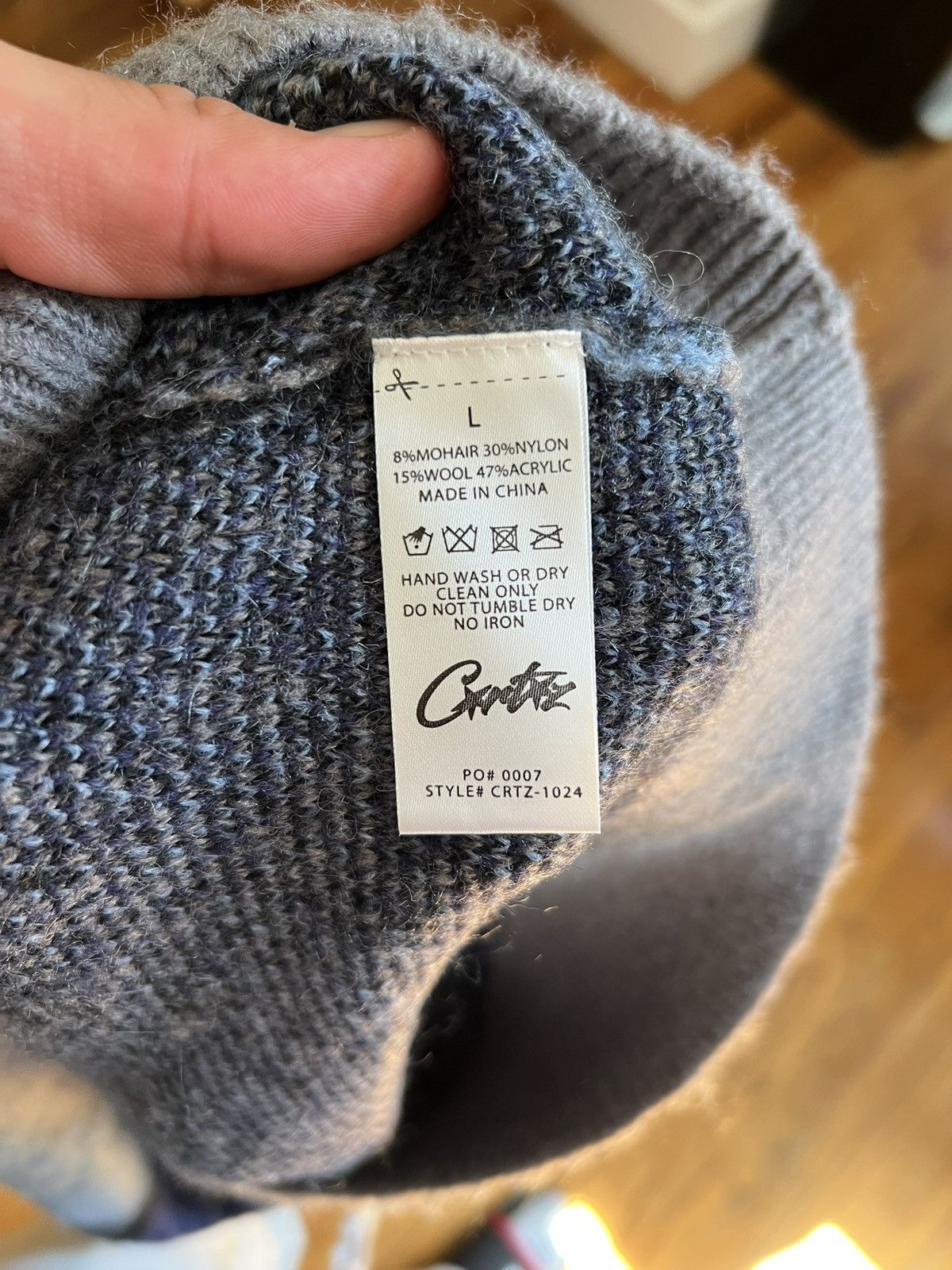 Corteiz Corteiz Mohair Blue Camo Knit Sweater Size US L / EU 52-54 / 3 - 4 Thumbnail