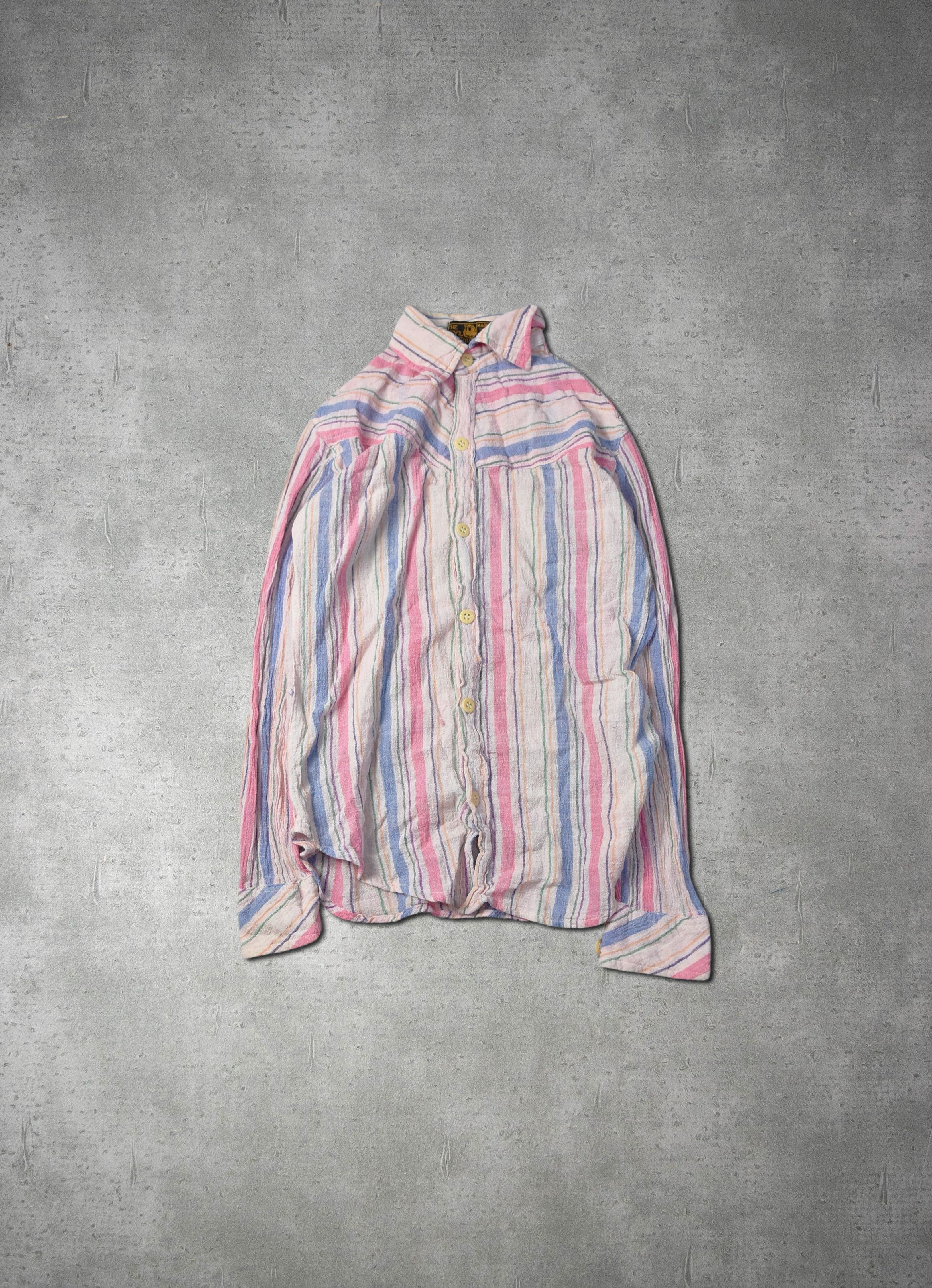 Vintage Vintage stripe shirt 11-6-69 80 Size US M / EU 48-50 / 2 - 1 Thumbnail
