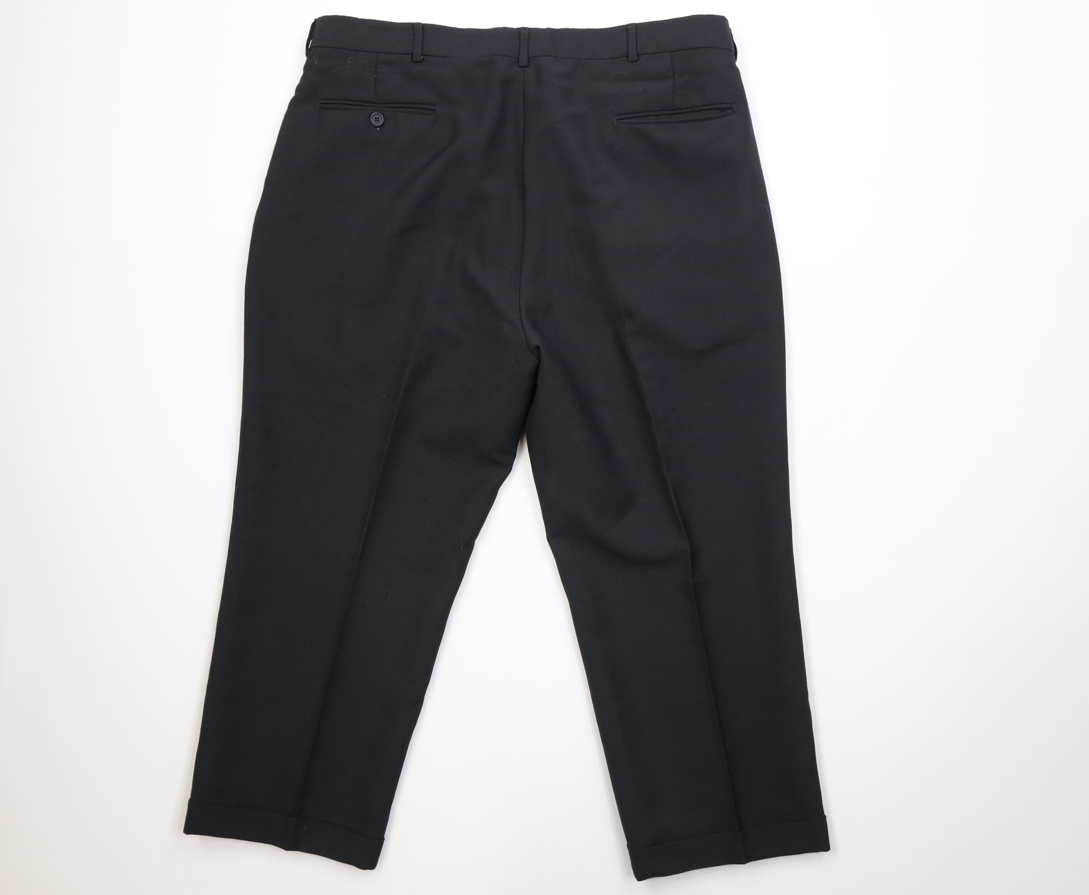 Vintage Vintage 90s Streetwear Knit Wide Leg Chino Pants Black Size US 40 / EU 56 - 10 Thumbnail
