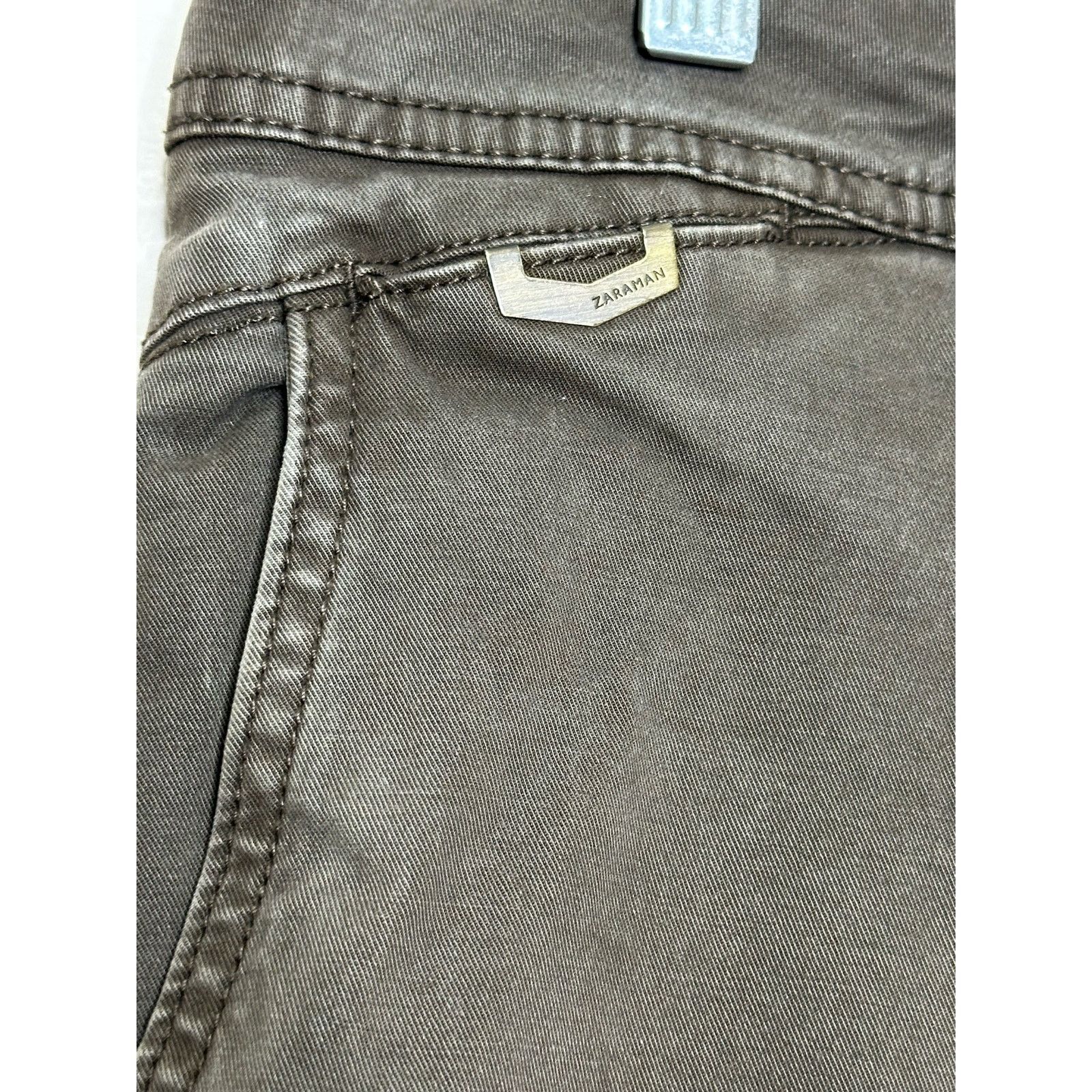 Zara Zara Man moss green straight leg casual pants size 34 Size 34" / US 12 / IT 48 - 7 Thumbnail