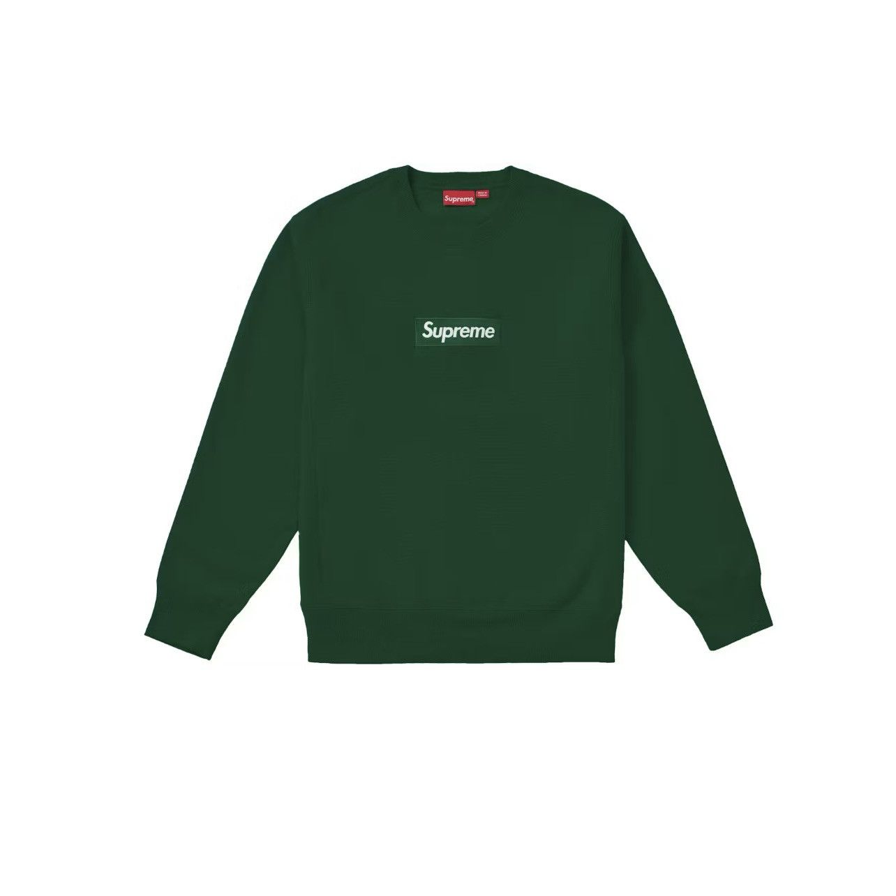 Supreme Supreme Box Logo Crewneck FW18 Dark Green Size: L Size US L / EU 52-54 / 3 - 1 Thumbnail