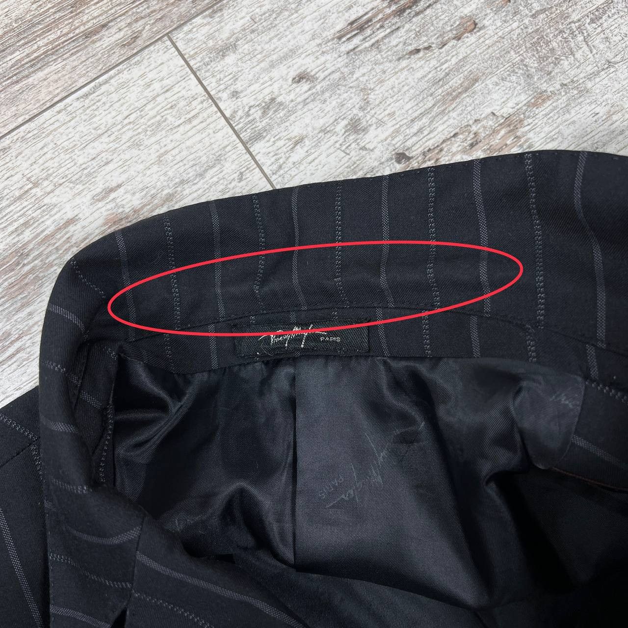 Mugler × Thierry Mugler Thierry Mugler Vintage Wool Striped Man's Blazer Jacket Size 54L - 13 Thumbnail