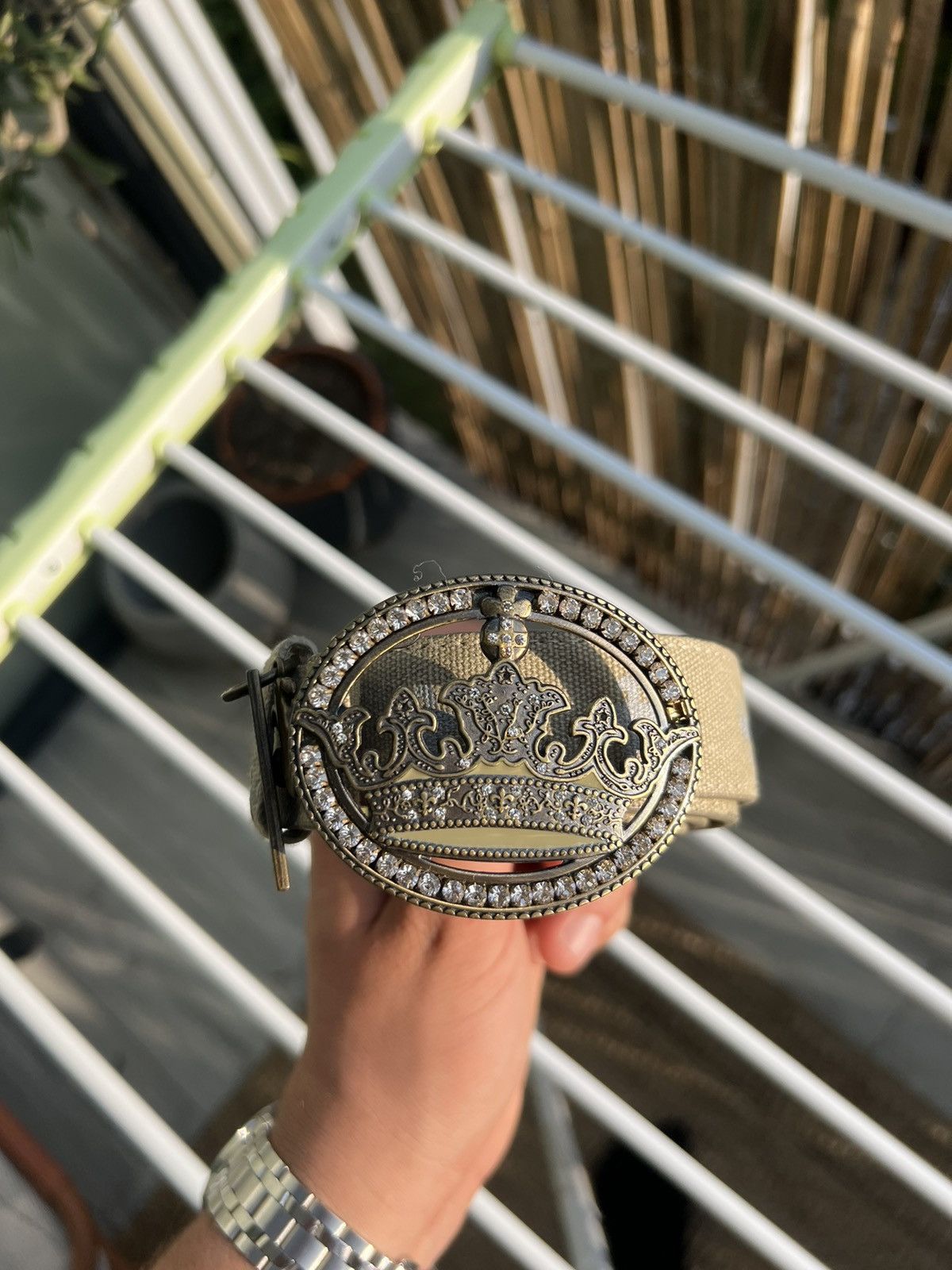 Other Vintage Y2K crown buckle belt 100cm archive skate drain opium Size ONE SIZE - 2 Thumbnail