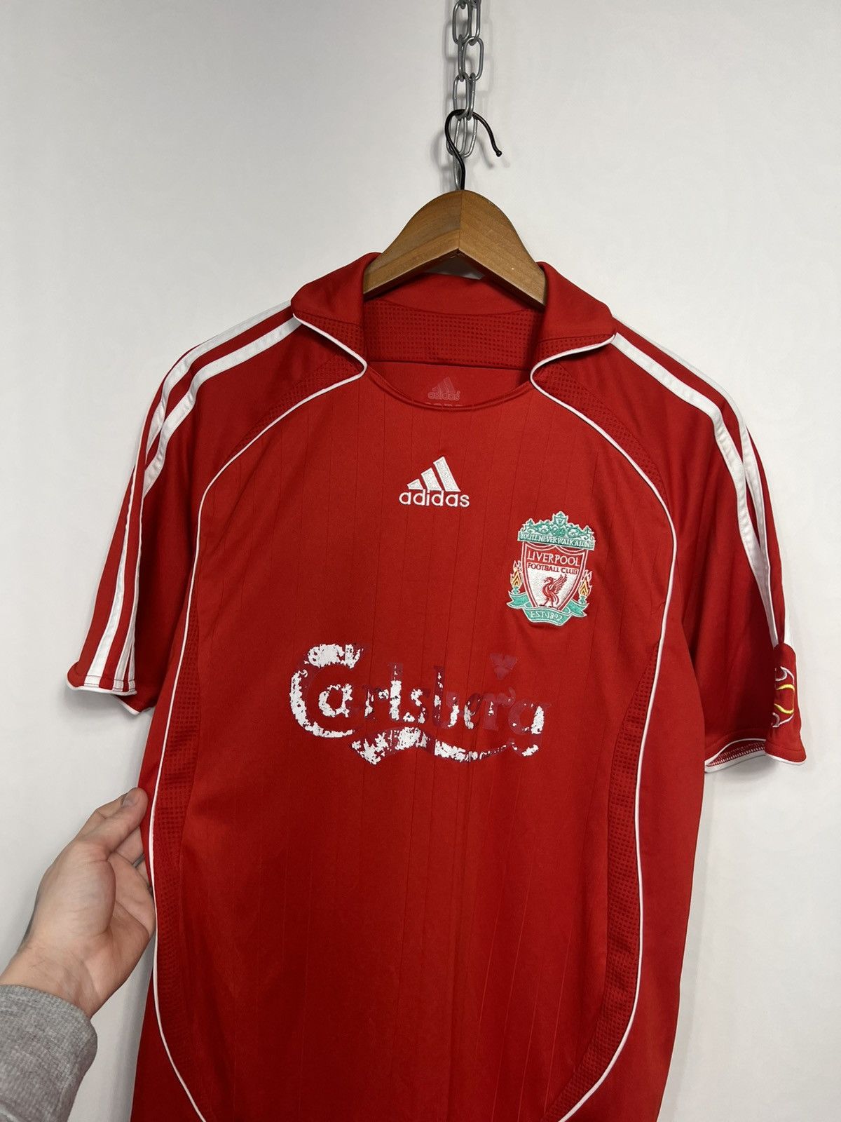 Adidas #8 Gerrard Adidas Liverpool 2006 Home Soccer Jersey T-shirt Size US M / EU 48-50 / 2 - 3 Thumbnail