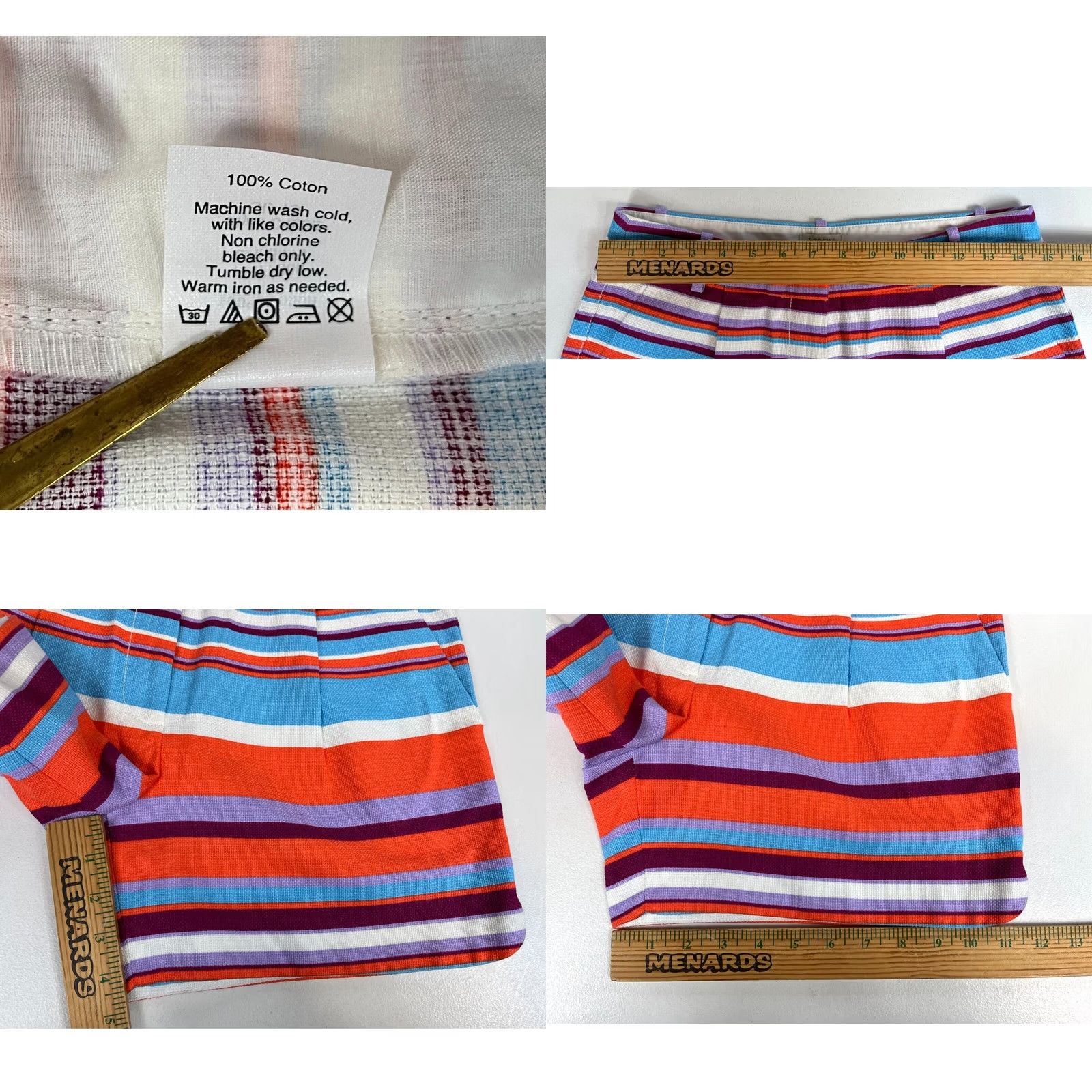 J.Crew NWT J.CREW Multicolor Striped Midrise Shorts Shirt Women's Size 2 XS XL? Size 40" / US 18 - 8 Thumbnail