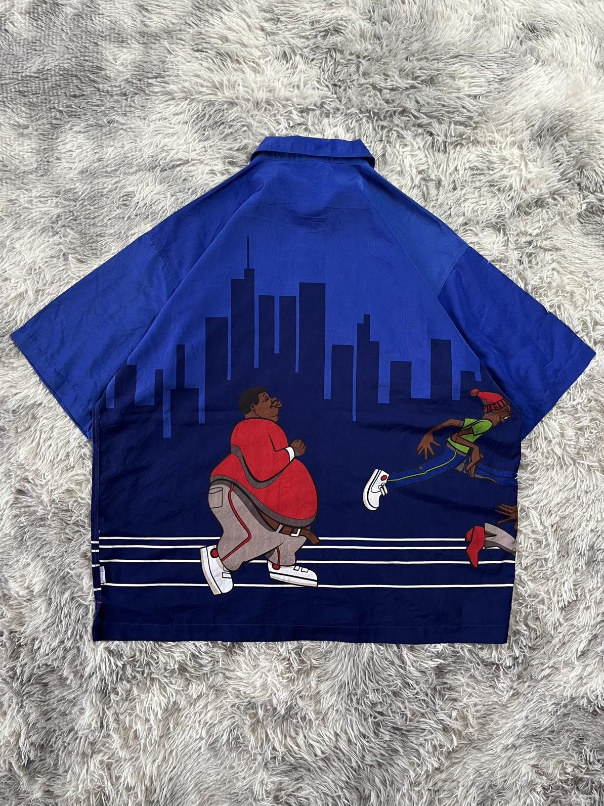 Fubu Rare FUBU Platinum Fat Albert Button Up Royal Blue Shirt Size US XXL / EU 58 / 5 - 9 Thumbnail