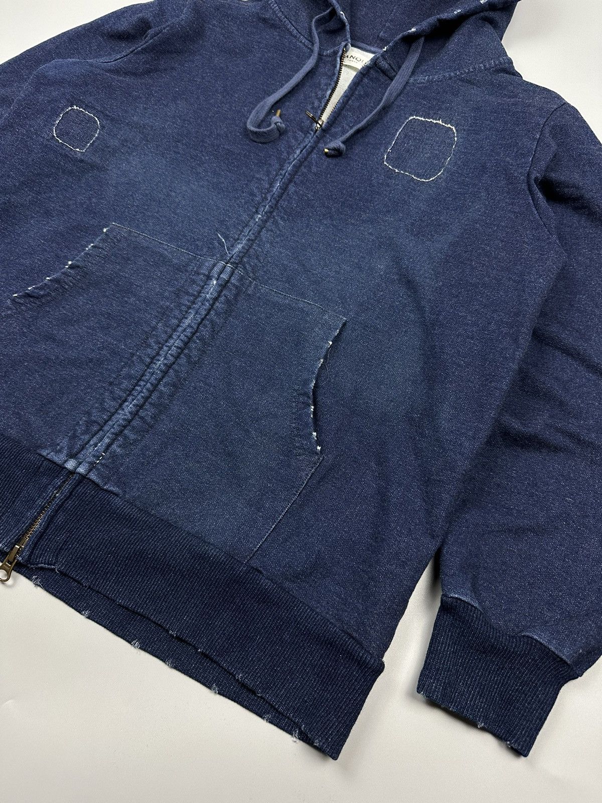 Japanese Brand Vanquish Sashiko Boro Zipper Hoodie Size US L / EU 52-54 / 3 - 4 Thumbnail