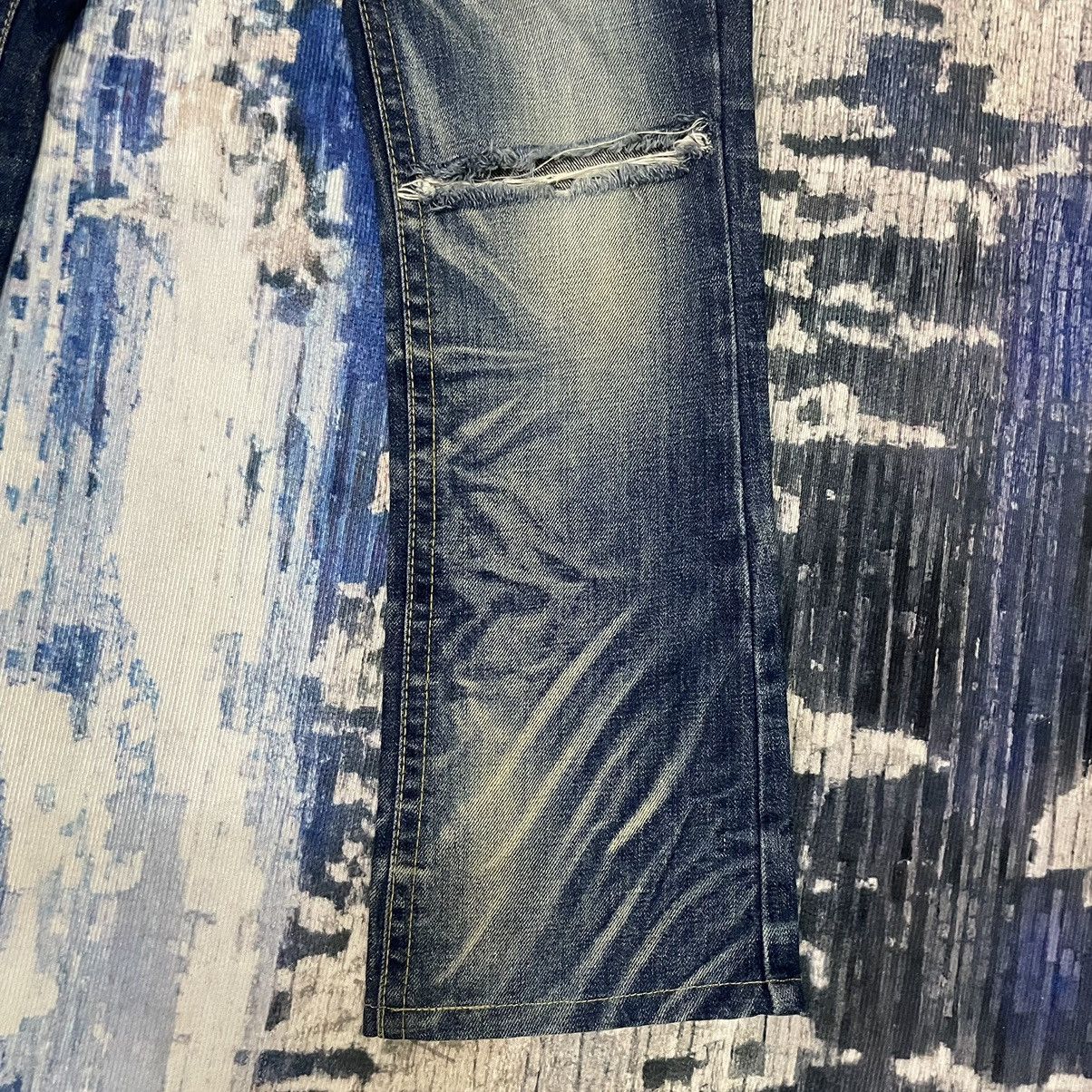 Hysteric Glamour 🇯🇵 LOLITA concert club catclaws distressed flare exotic denim Size 31" - 7 Thumbnail