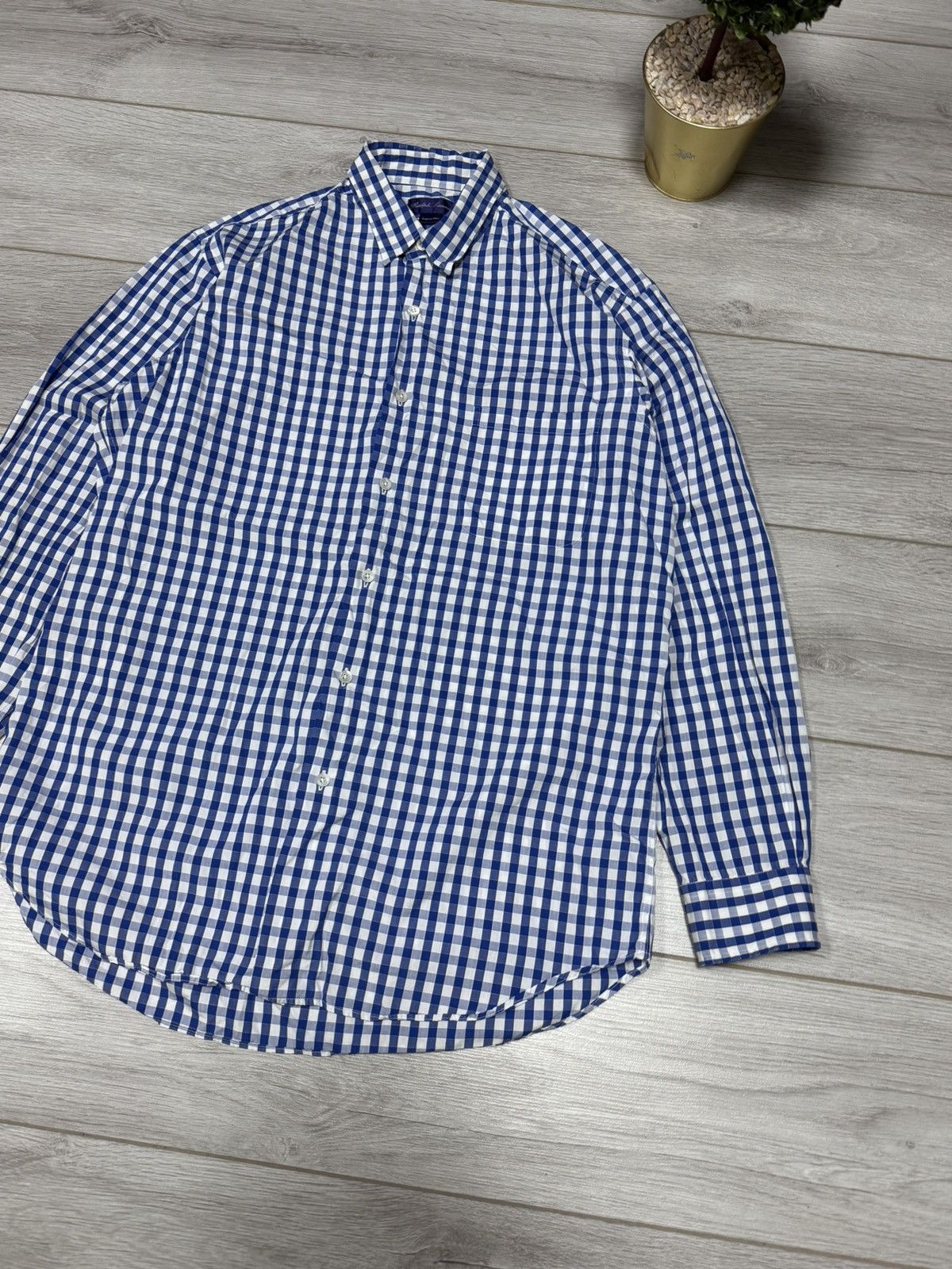 Ralph Lauren Purple Label Ralph Lauren POLO Purple Label shirt check mesh Size US L / EU 52-54 / 3 - 3 Thumbnail
