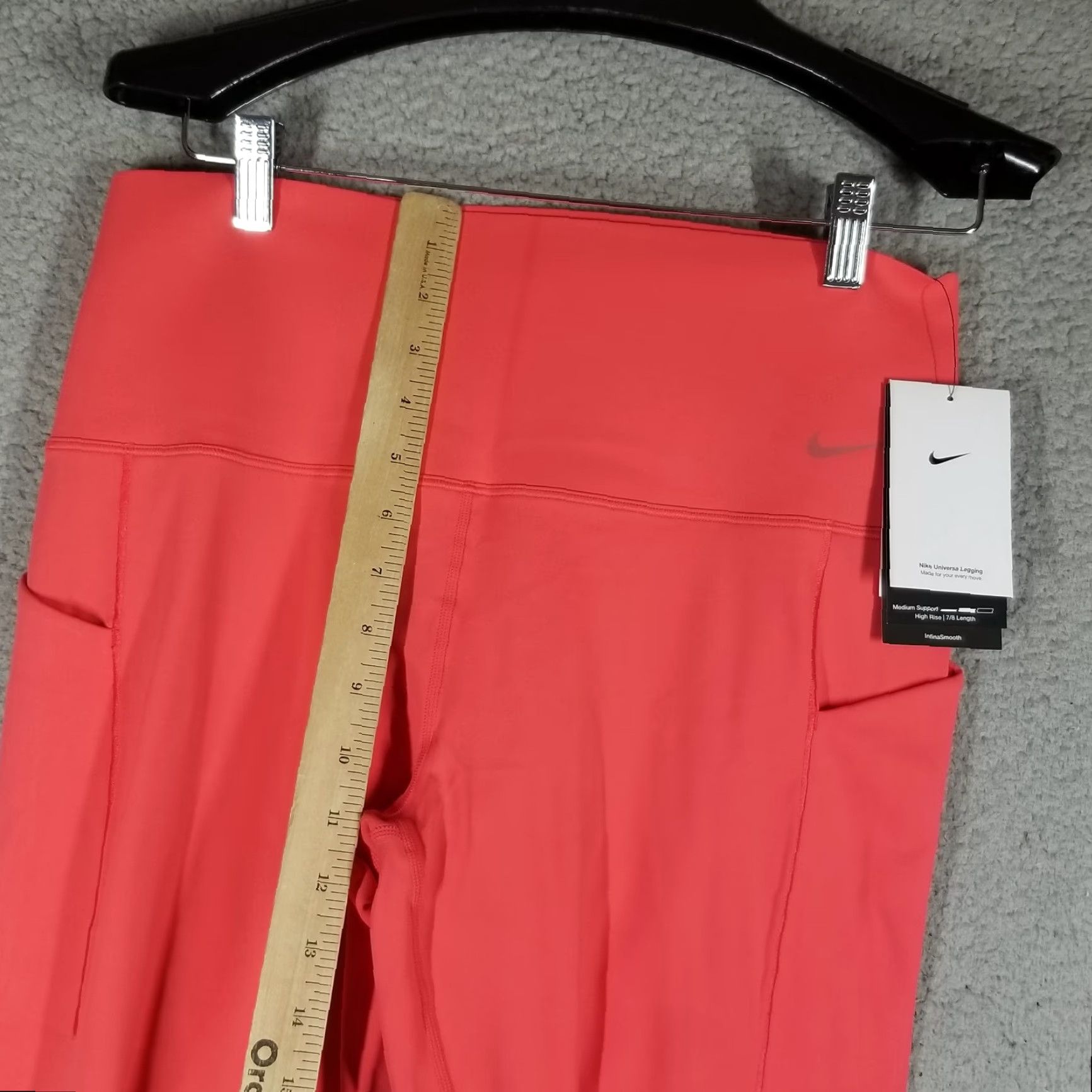 Nike VINTAGE Nike Cropped Leggings Women XL Ember Glow Activewear High-Waisted 7/8 Yoga Sports Size 40" / US 18 - 6 Thumbnail