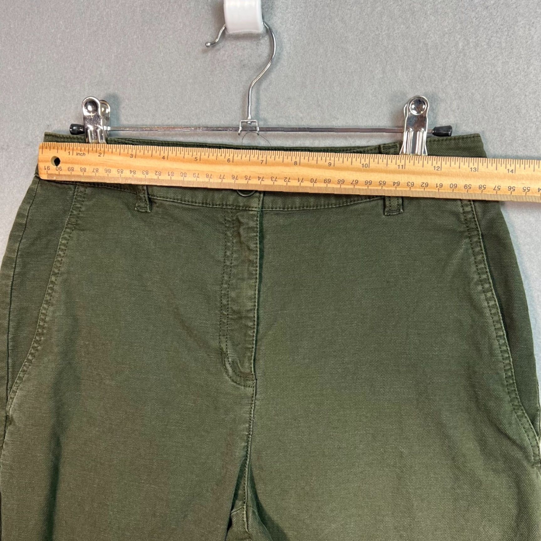 Eileen Fisher EILEEN FISHER Olive Green Organic Cotton Hemp Blend Tapered Pants Size 2 Womens Size 26" / US 2 / IT 38 - 5 Thumbnail