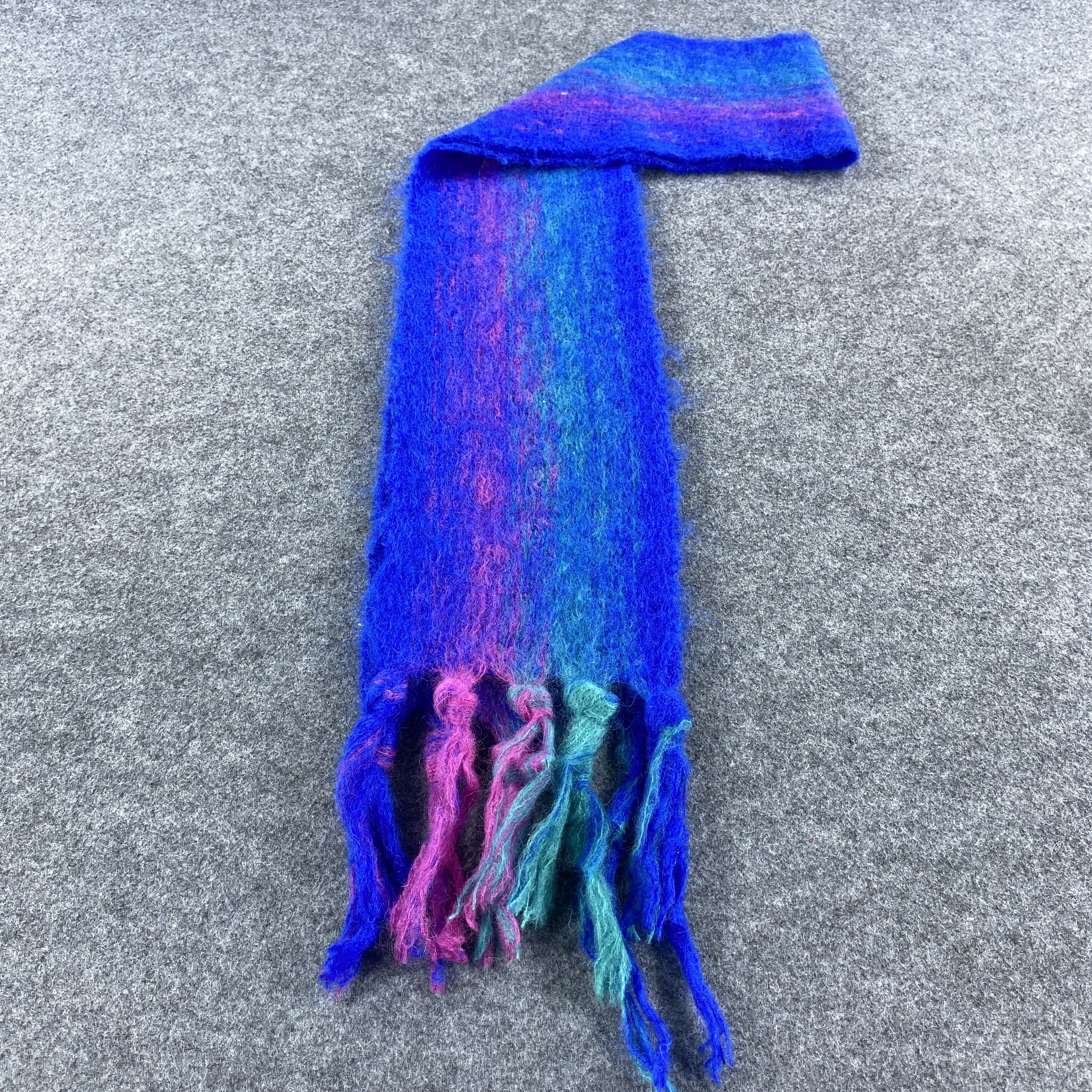 Vintage ST. ALBANS MOHAIR Scarf # Muffler # Neckwear # D502 Size ONE SIZE - 5 Thumbnail