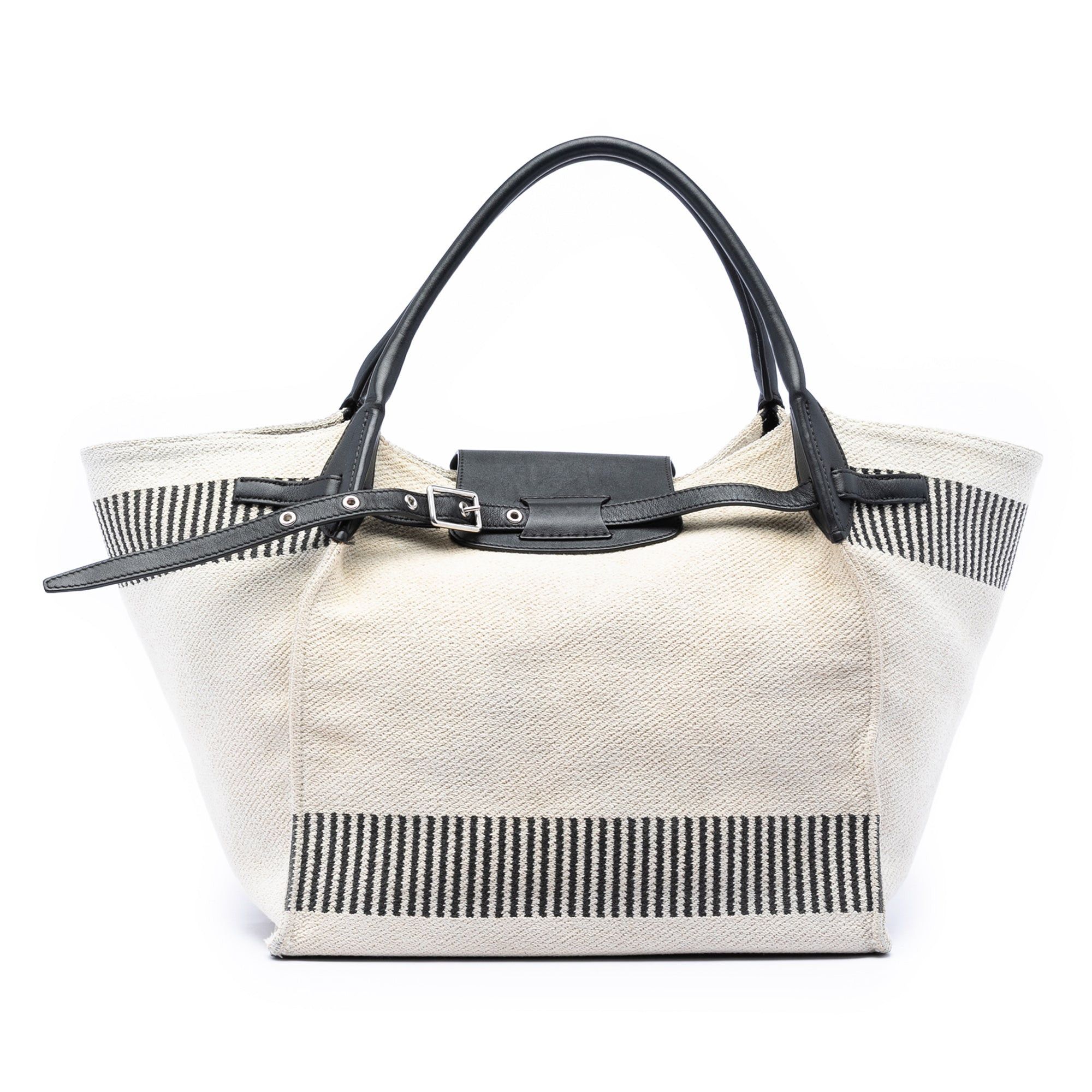 Celine Medium Canvas Big Satchel in Black, Women's