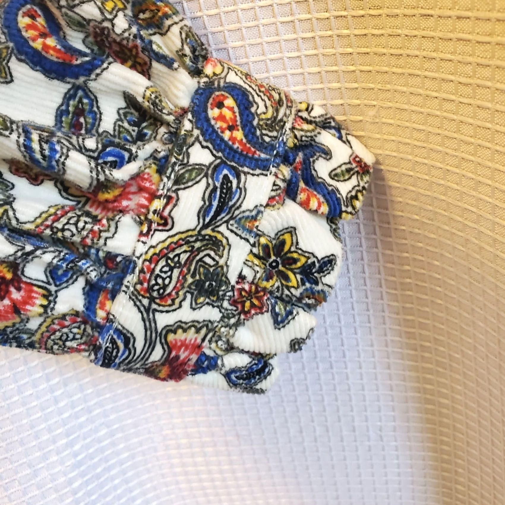 Boden Boden Womens Sz 6P Corduroy Paisley Floral Mini Dress Ruffel Cuff Size M / US 6-8 / IT 42-44 - 4 Thumbnail