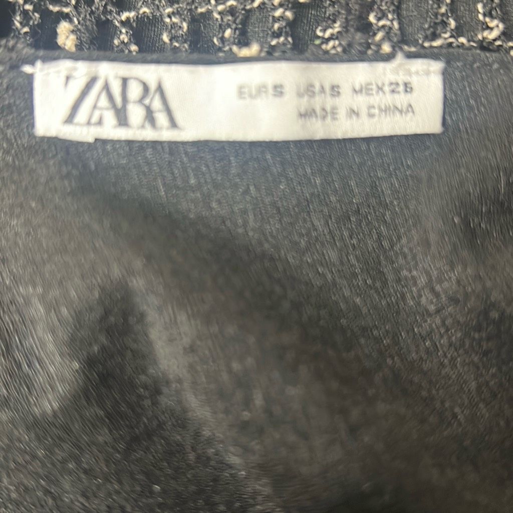 Zara ZARA Black Mesh Slip Midi Dress Size S (003) Size S / US 4 / IT 40 - 10 Thumbnail
