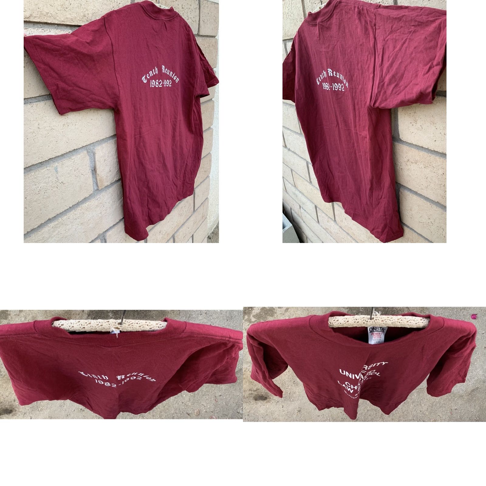 Vintage VINTAGE Oneita University Chicago Law School T Shirt Men L Red 90s Graphic Print US Vintage Shirts Mens Size US L / EU 52-54 / 3 - 8 Thumbnail