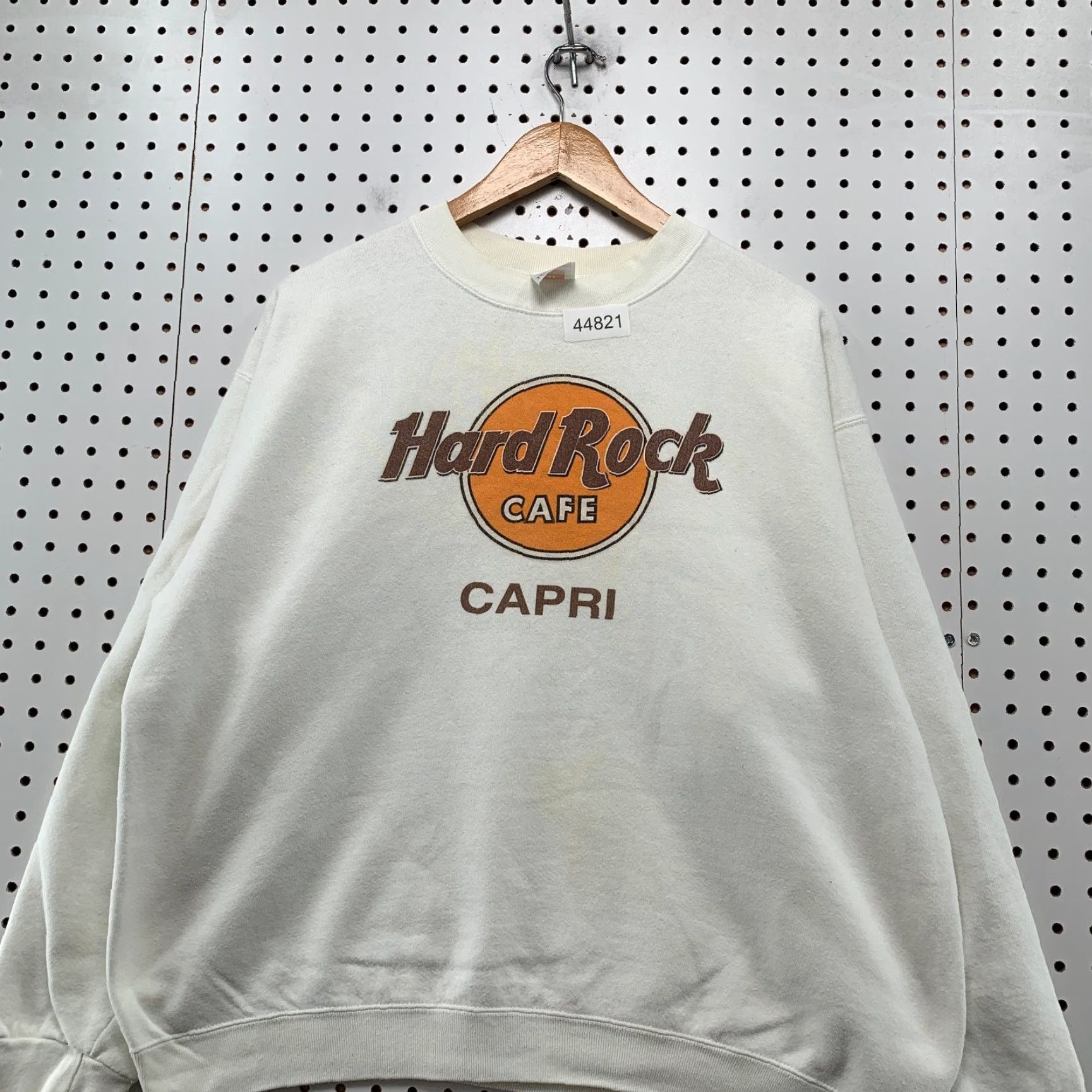 Hard Rock Cafe VINTAGE Hard Rock Cafe Capri Sweatshirt Mens XL White Fleece Crewneck Size US XL / EU 56 / 4 - 2 Thumbnail